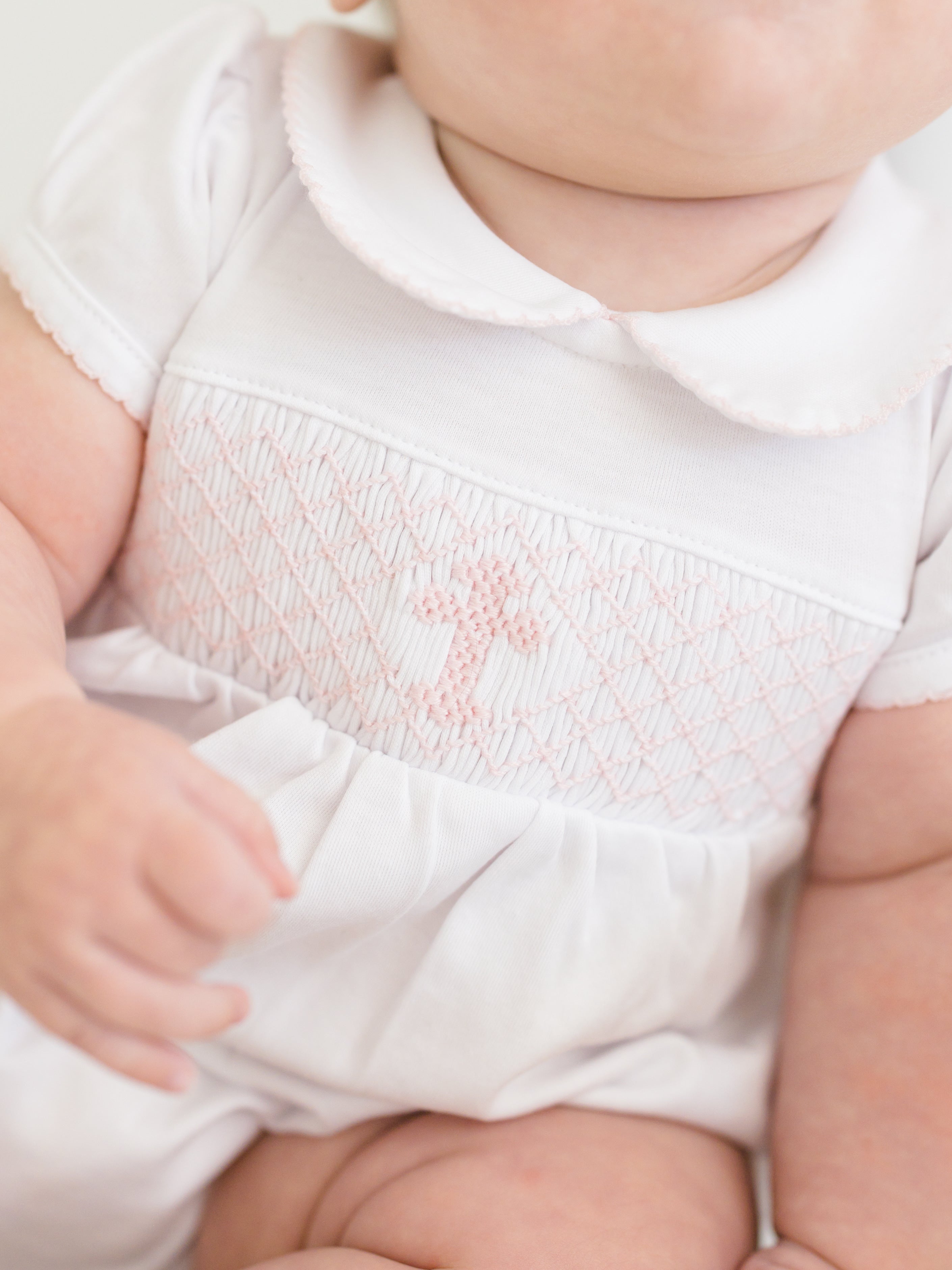 Pink Blessed Smocked Bubble
