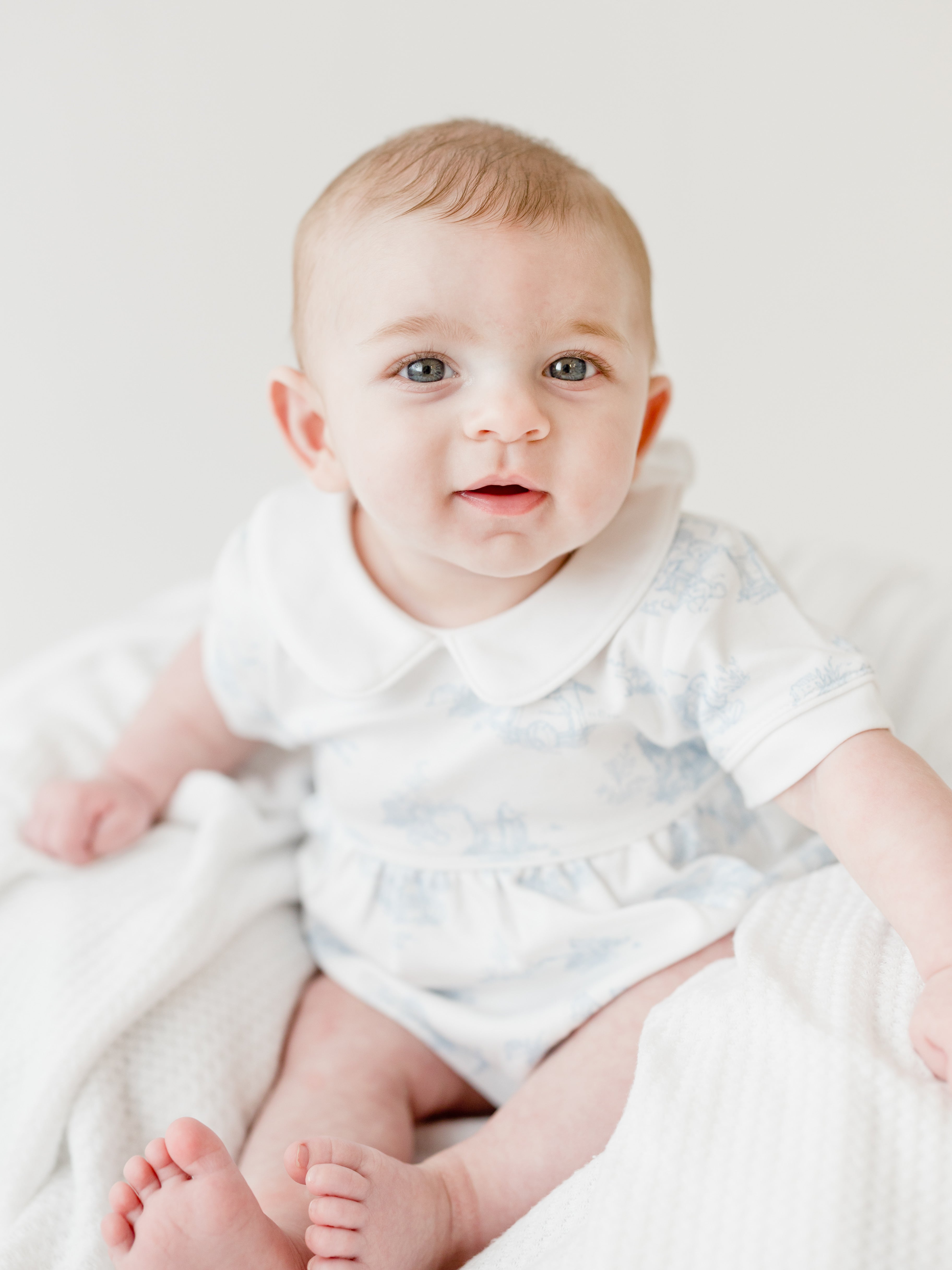 Nella Pima Blue Toile Baby Bubble