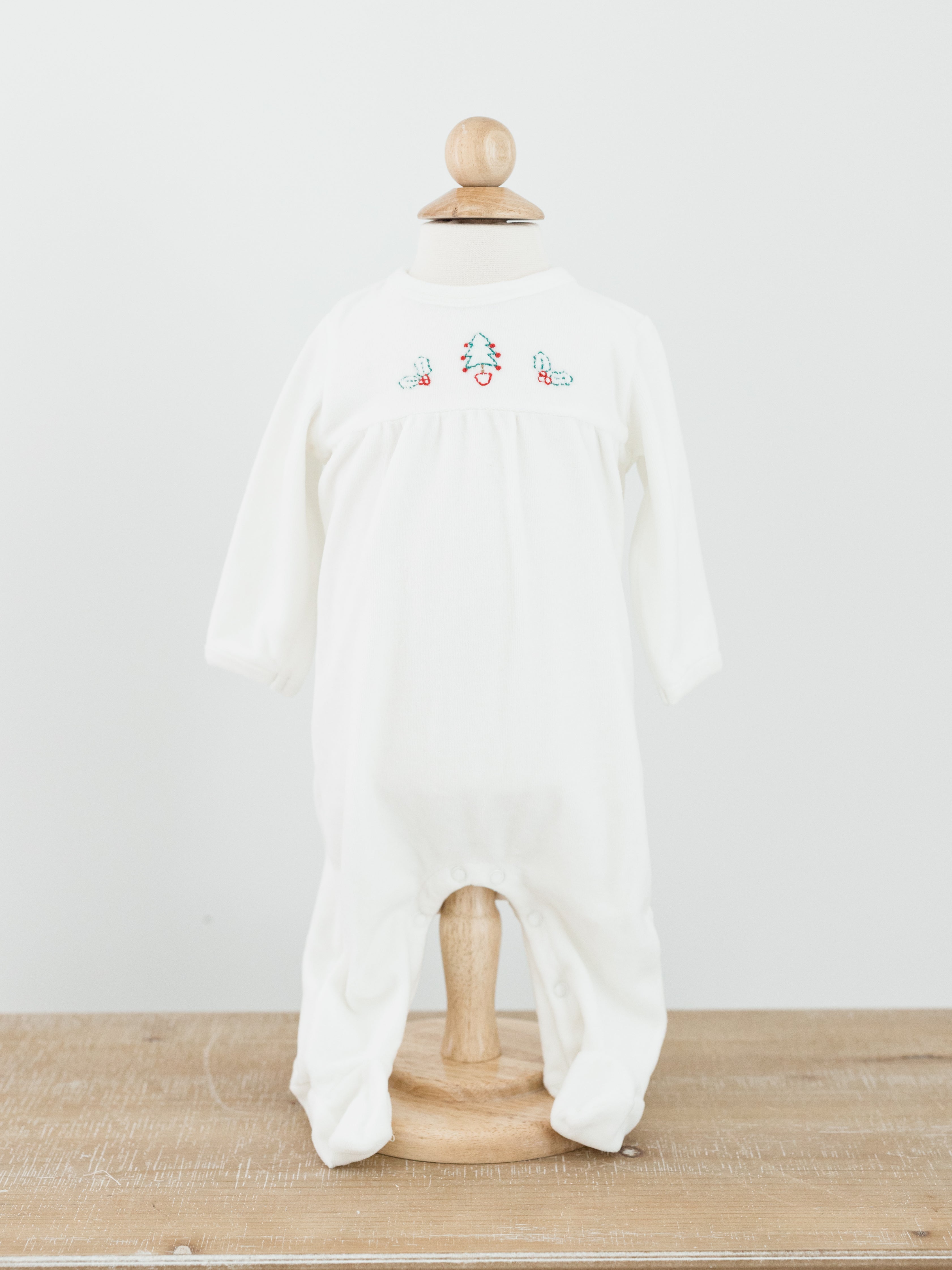 Velour Holiday Tree Romper