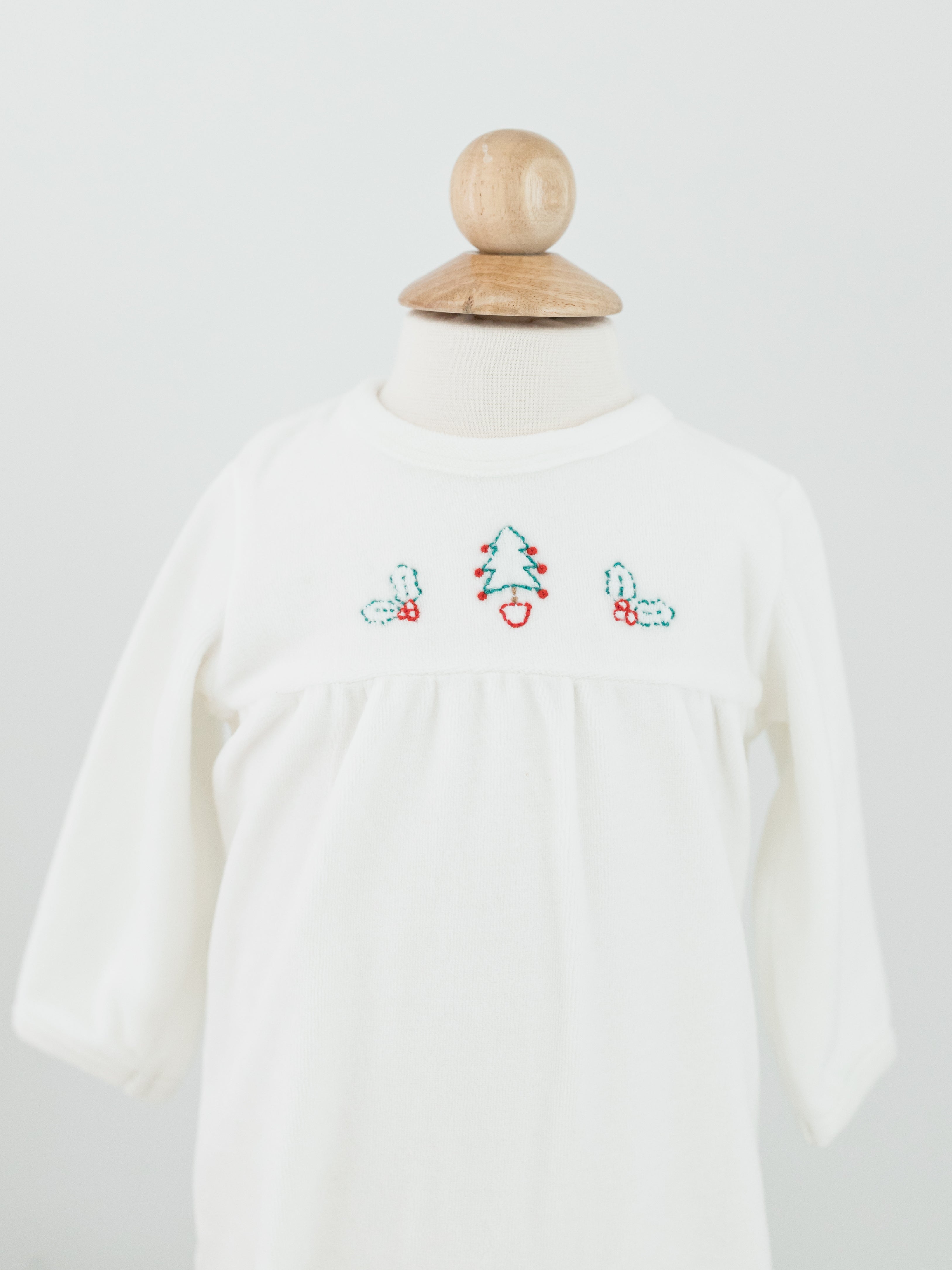 Velour Holiday Tree Romper