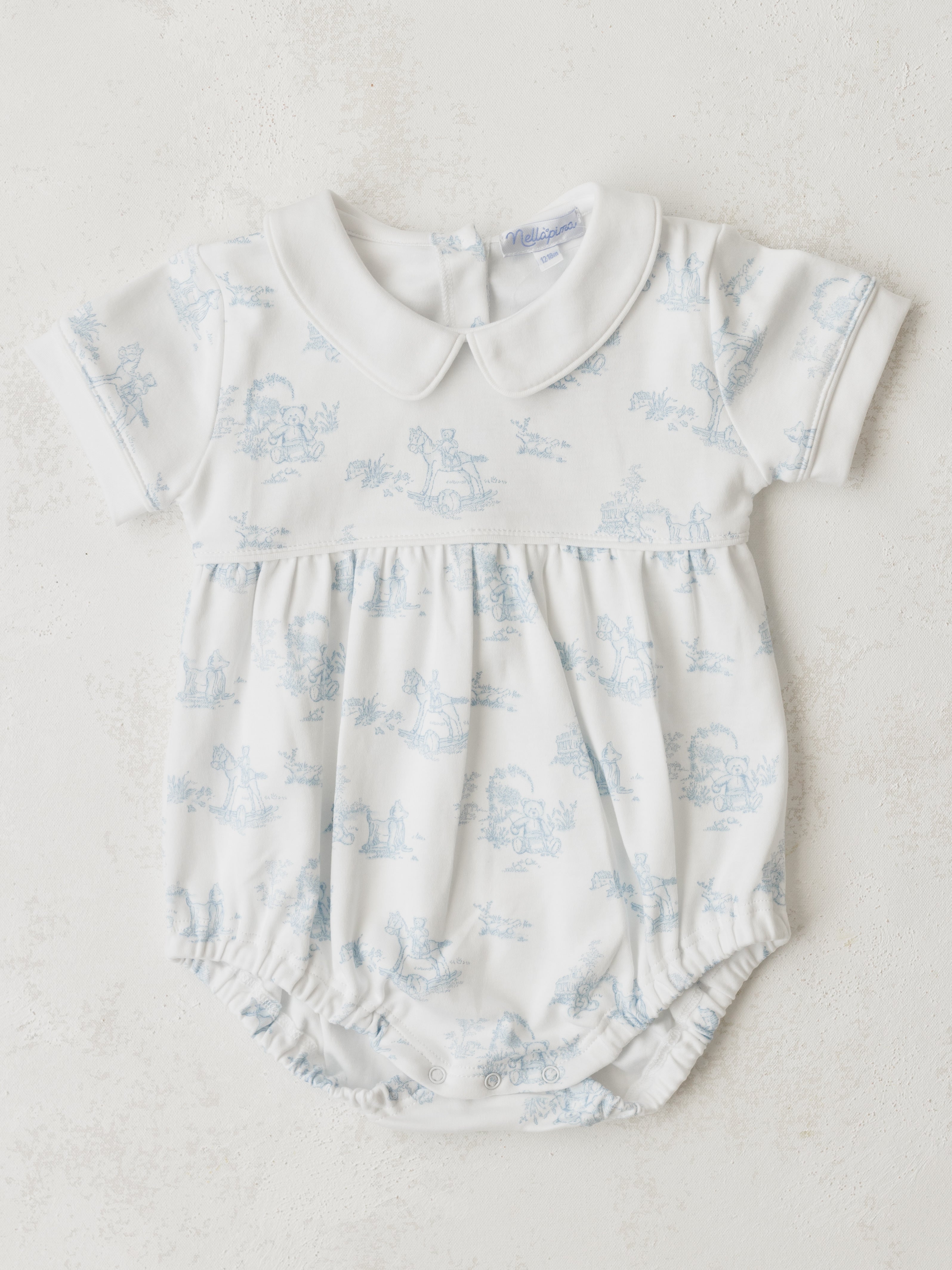 Nella Pima Blue Toile Baby Bubble
