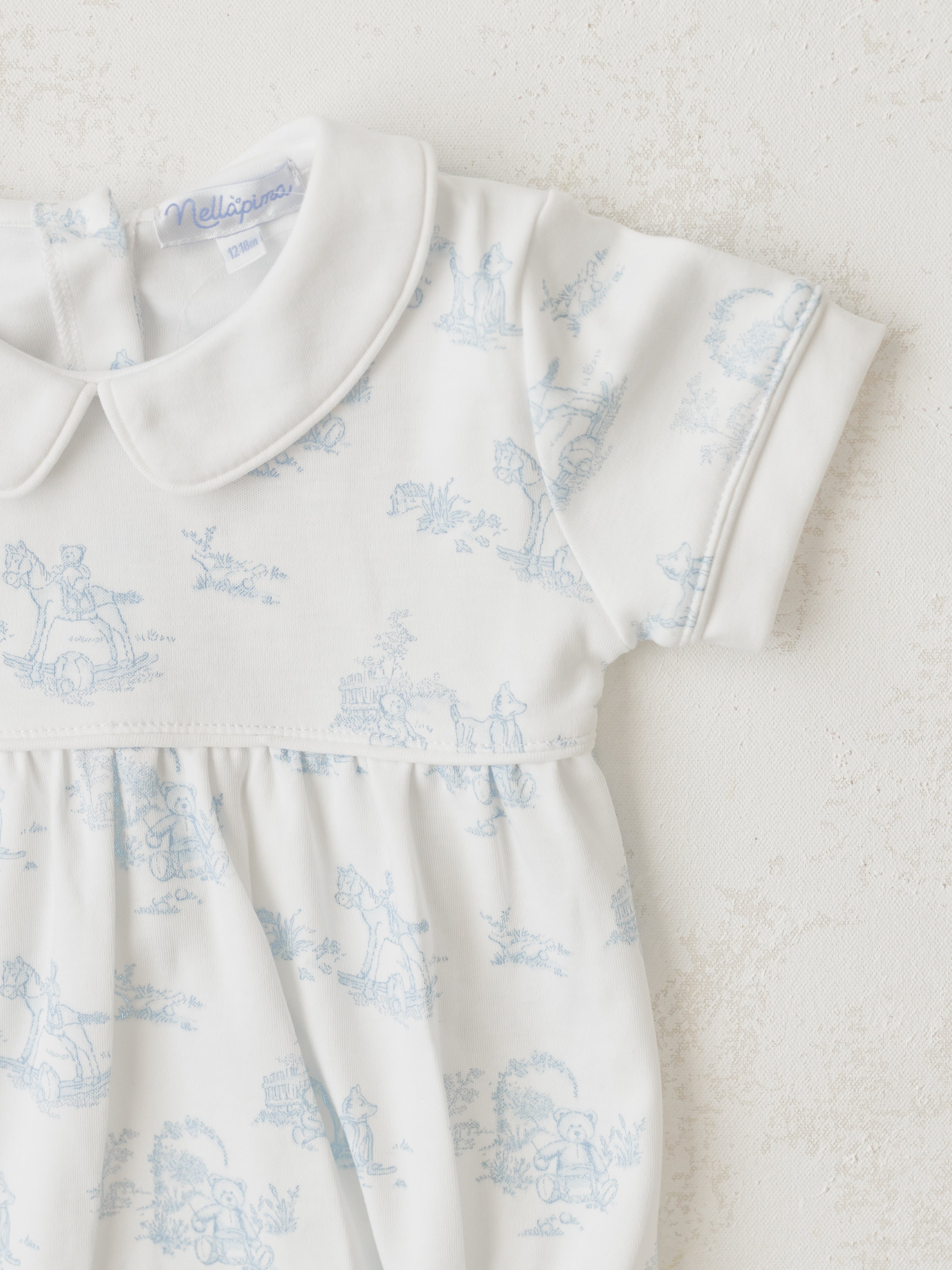 Nella Pima Blue Toile Baby Bubble
