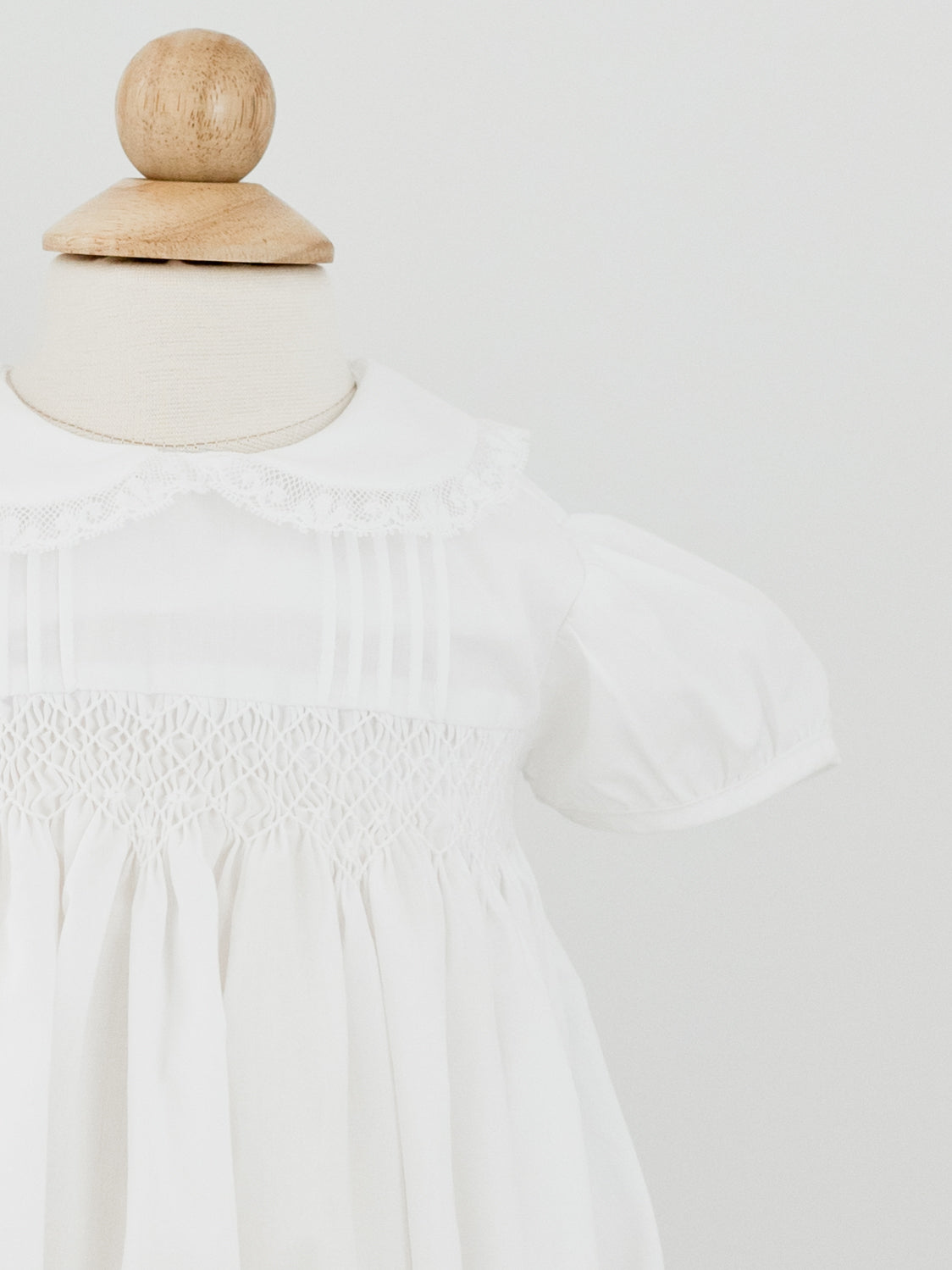 Finley Girl Bubble - All White Smocked