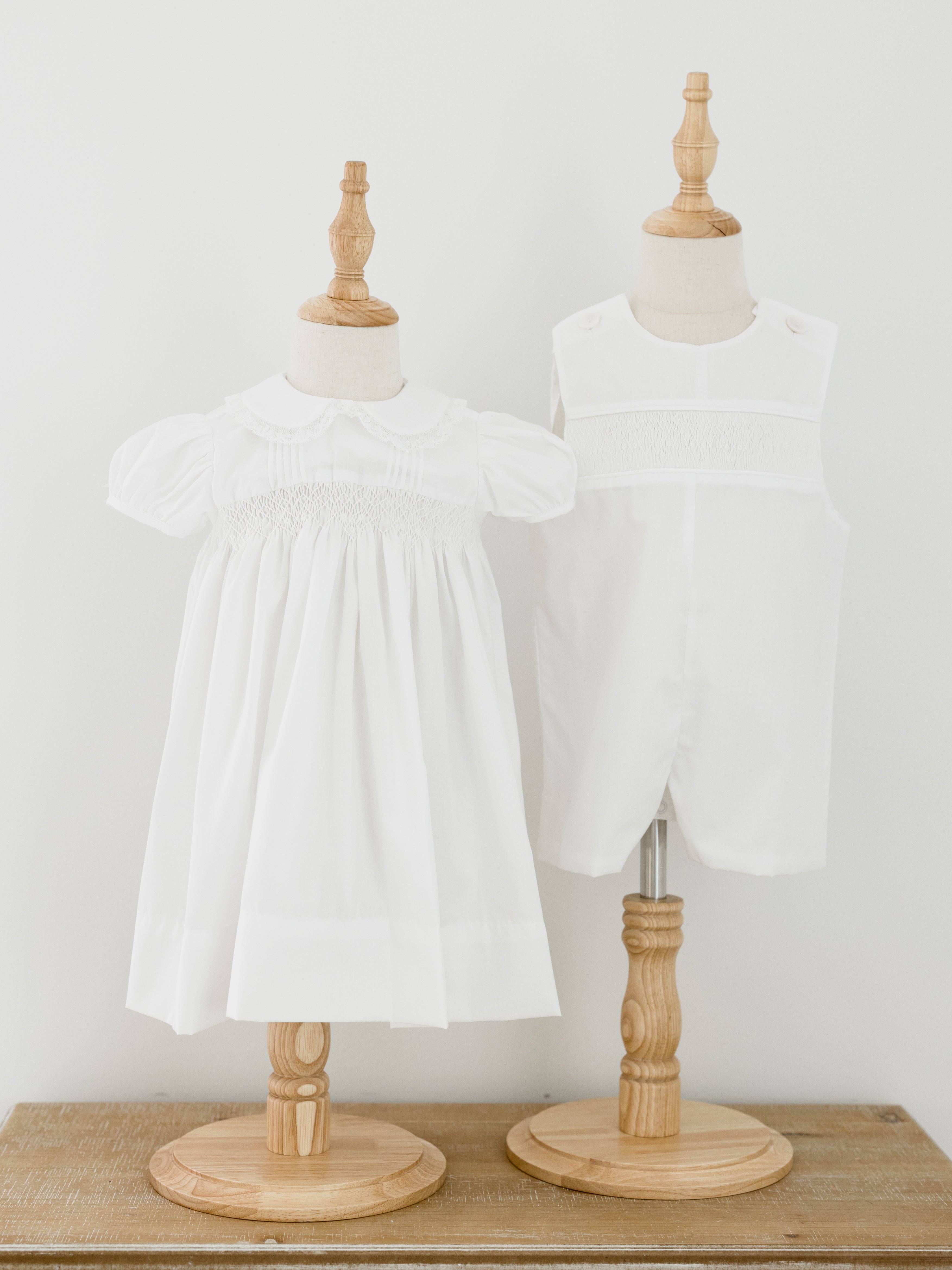 Finley Dress - All White Smocked