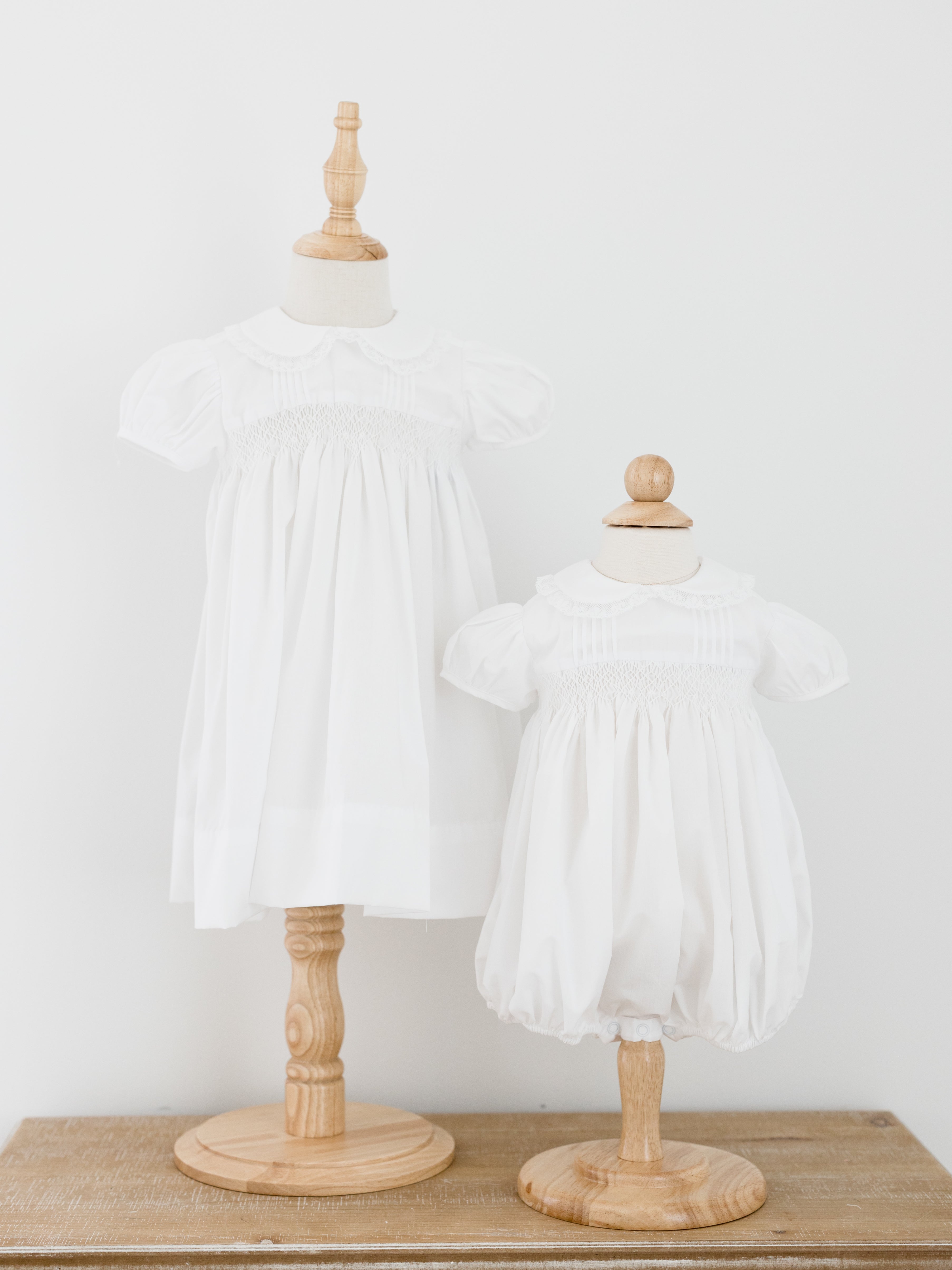 Finley Dress - All White Smocked