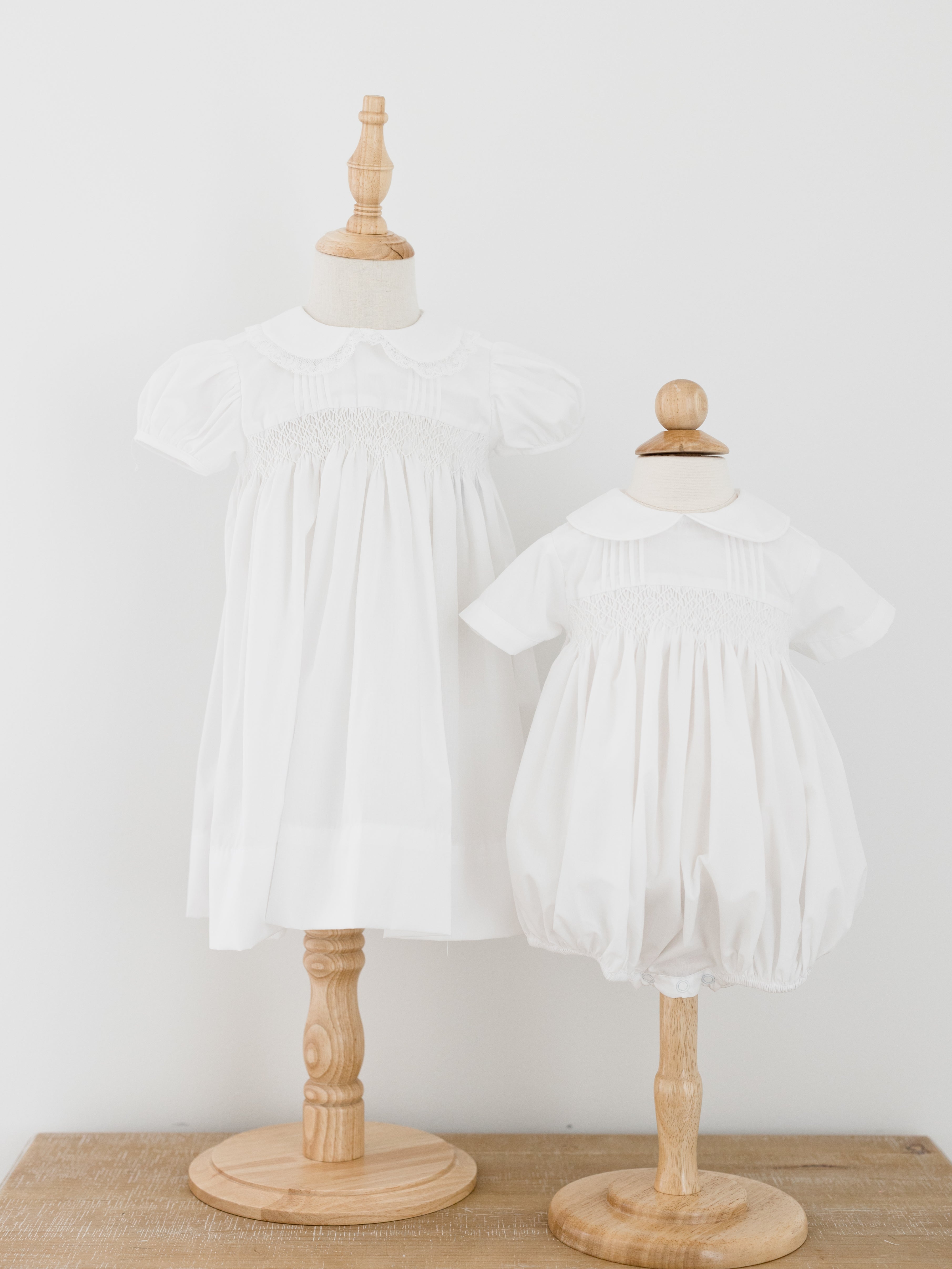 Finley Dress - All White Smocked