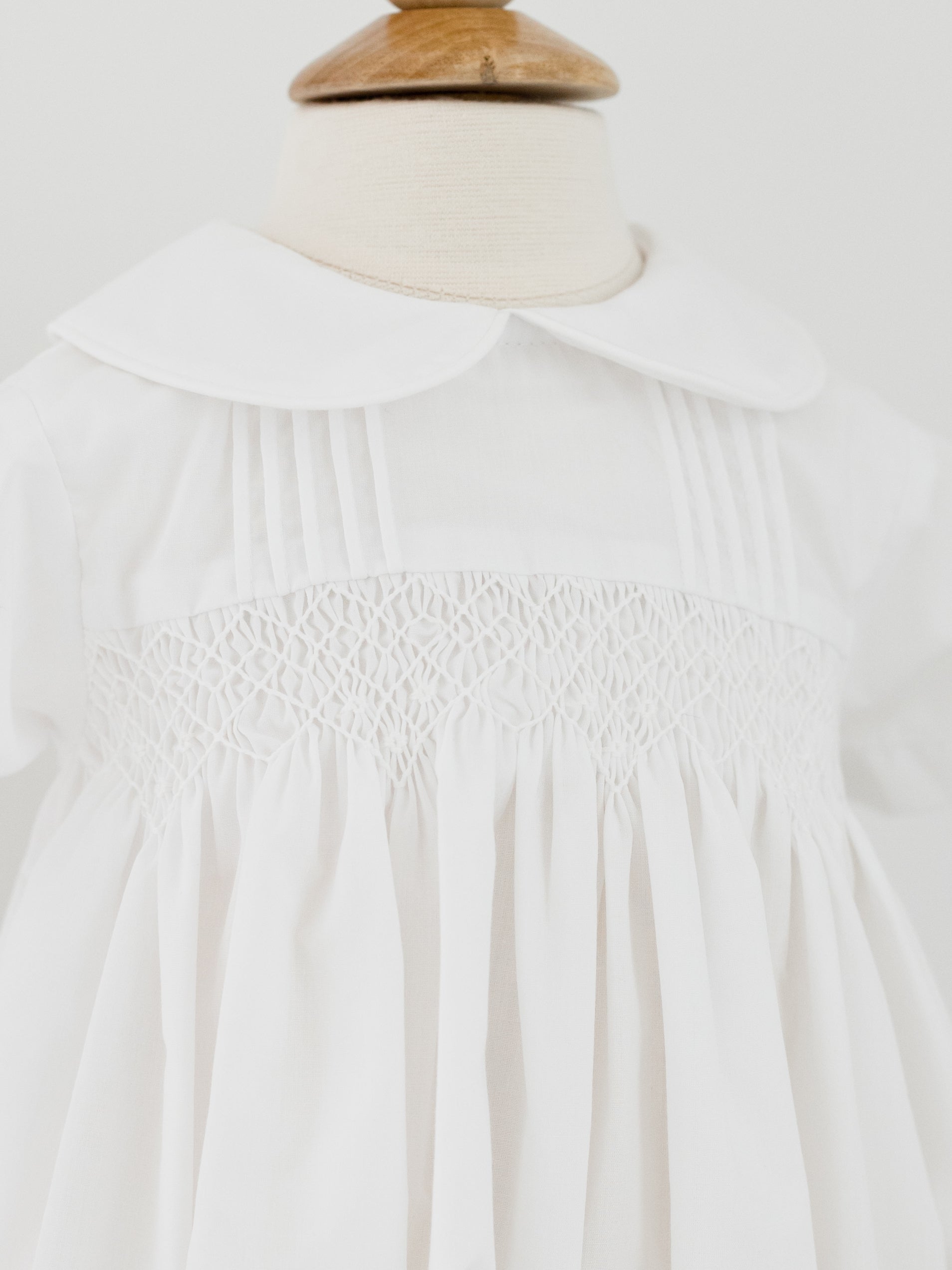 Finley Boy Bubble - All White Smocked