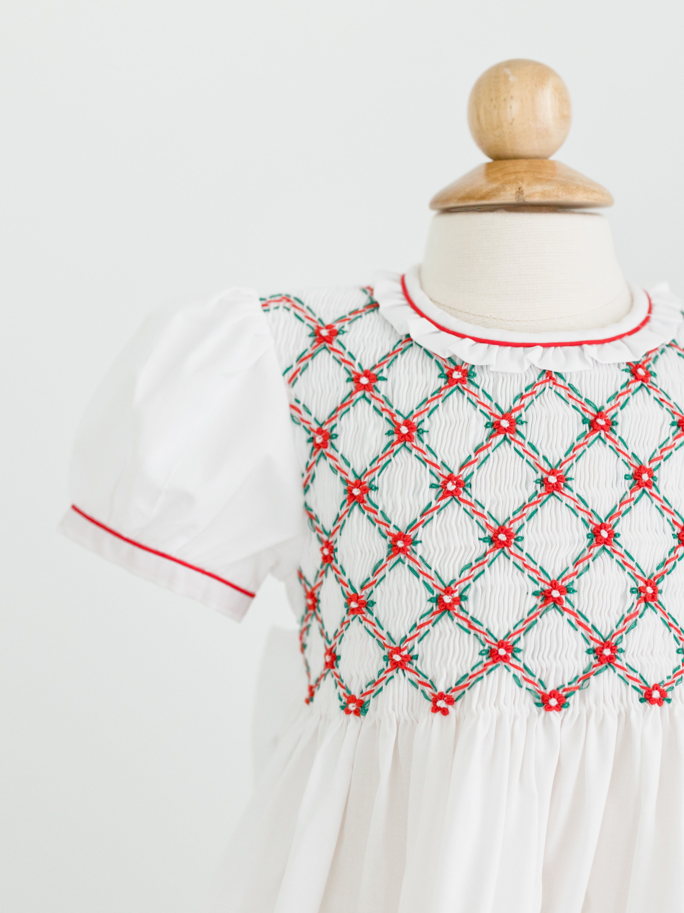 Floral Smocked Holiday Dress