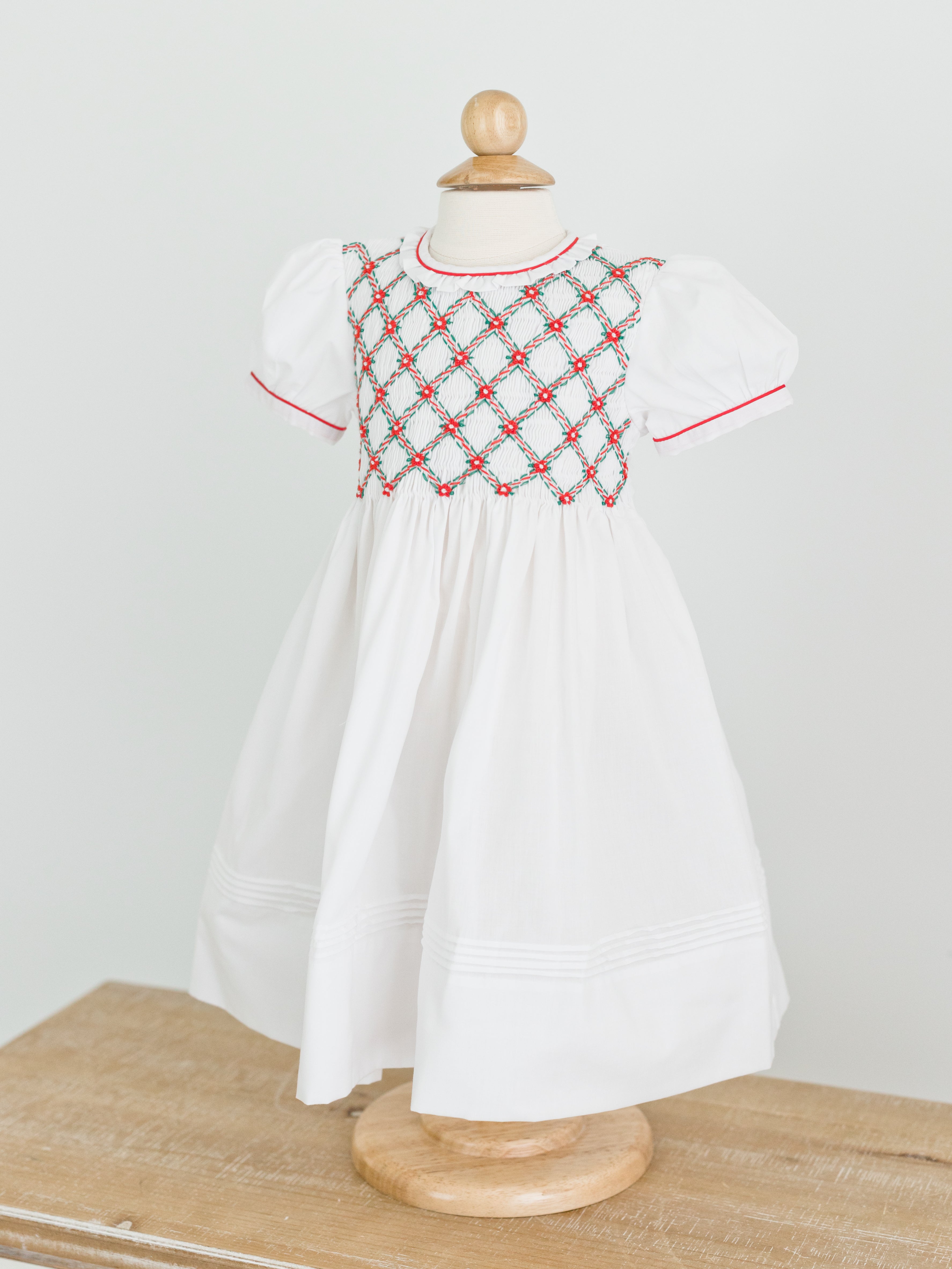 Floral Smocked Holiday Dress