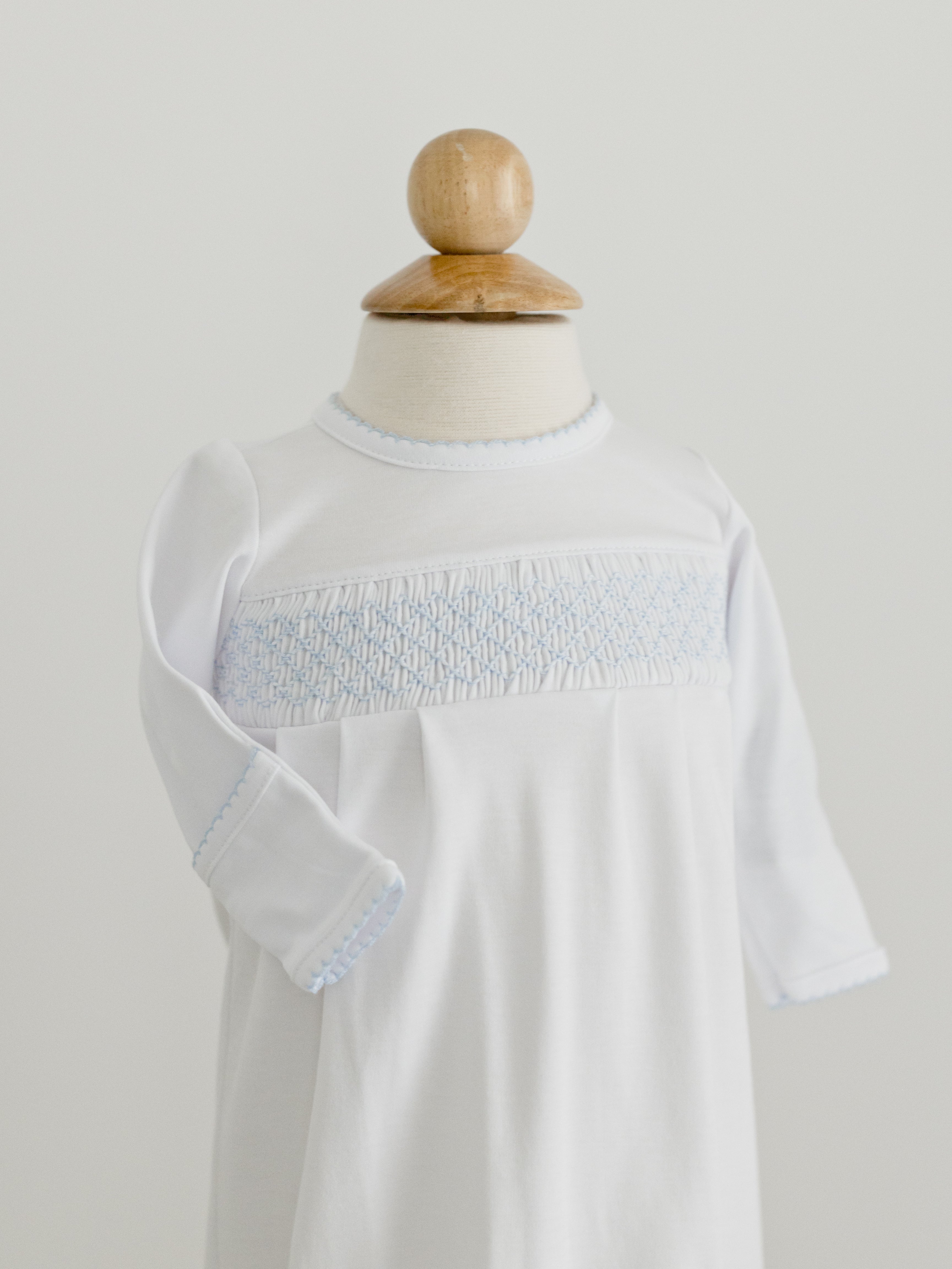 Magnolia Baby Blue Smocked Gown