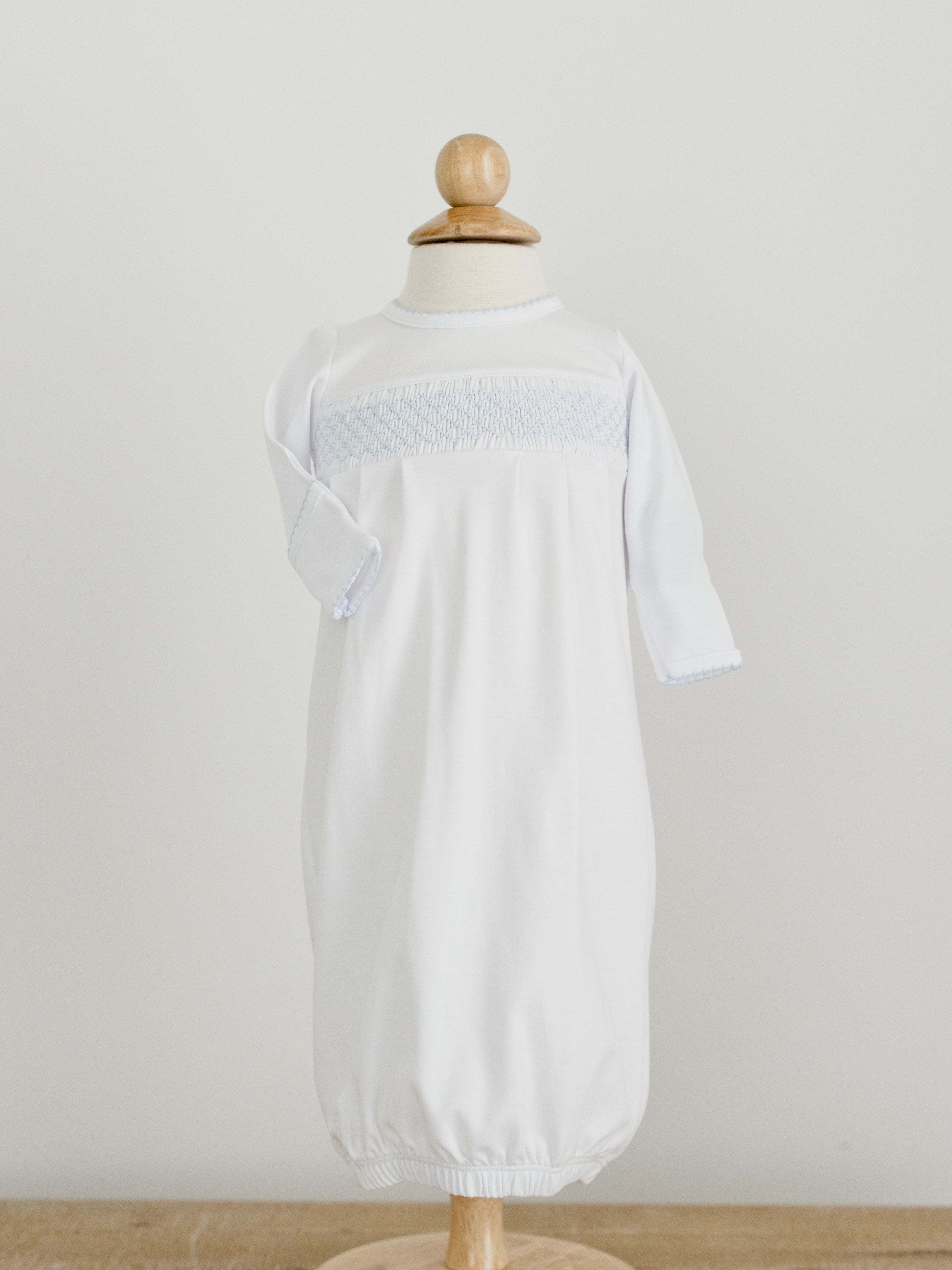 Magnolia Baby Blue Smocked Gown