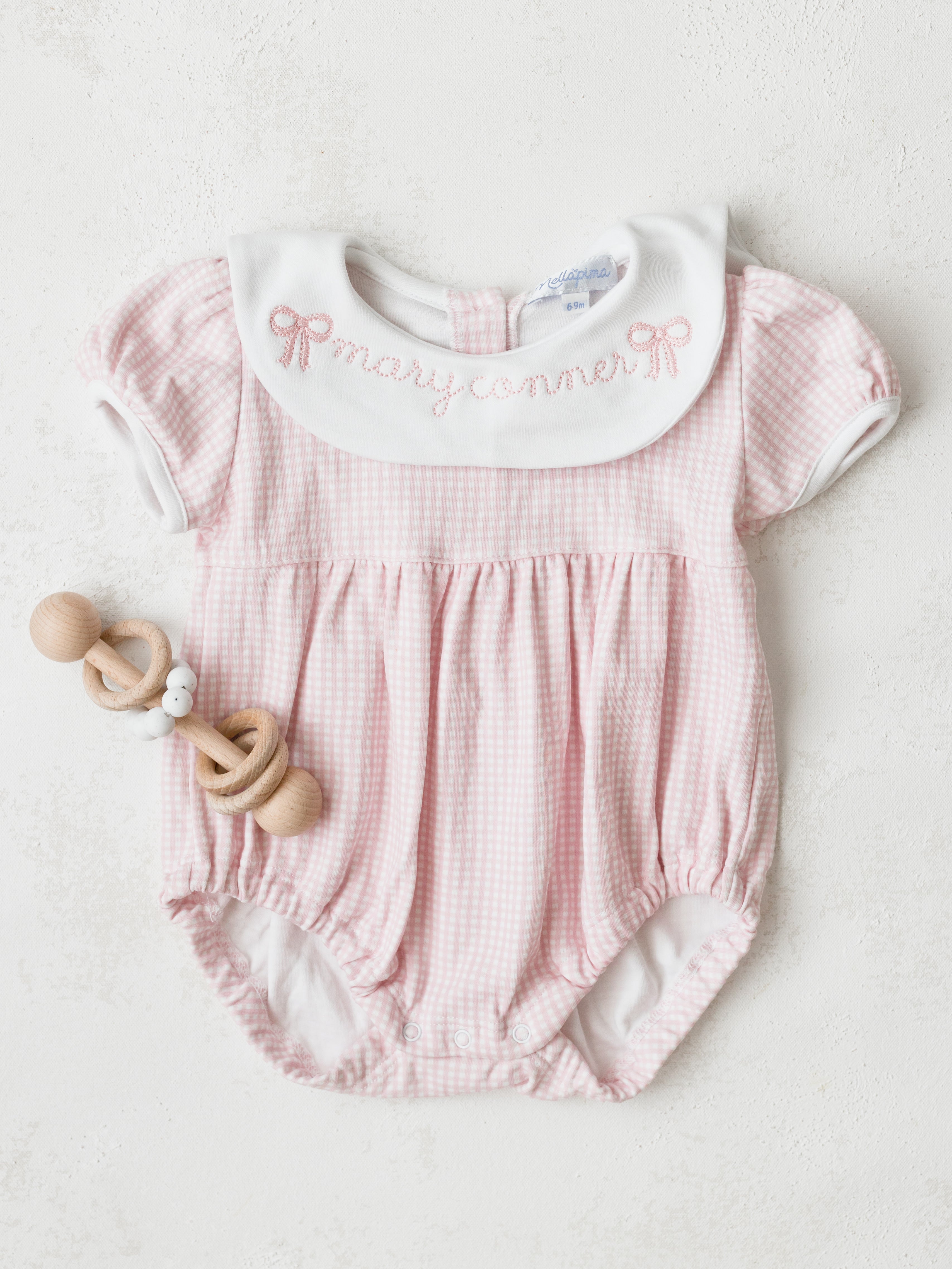 Nella Pima Pink Gingham Bubble