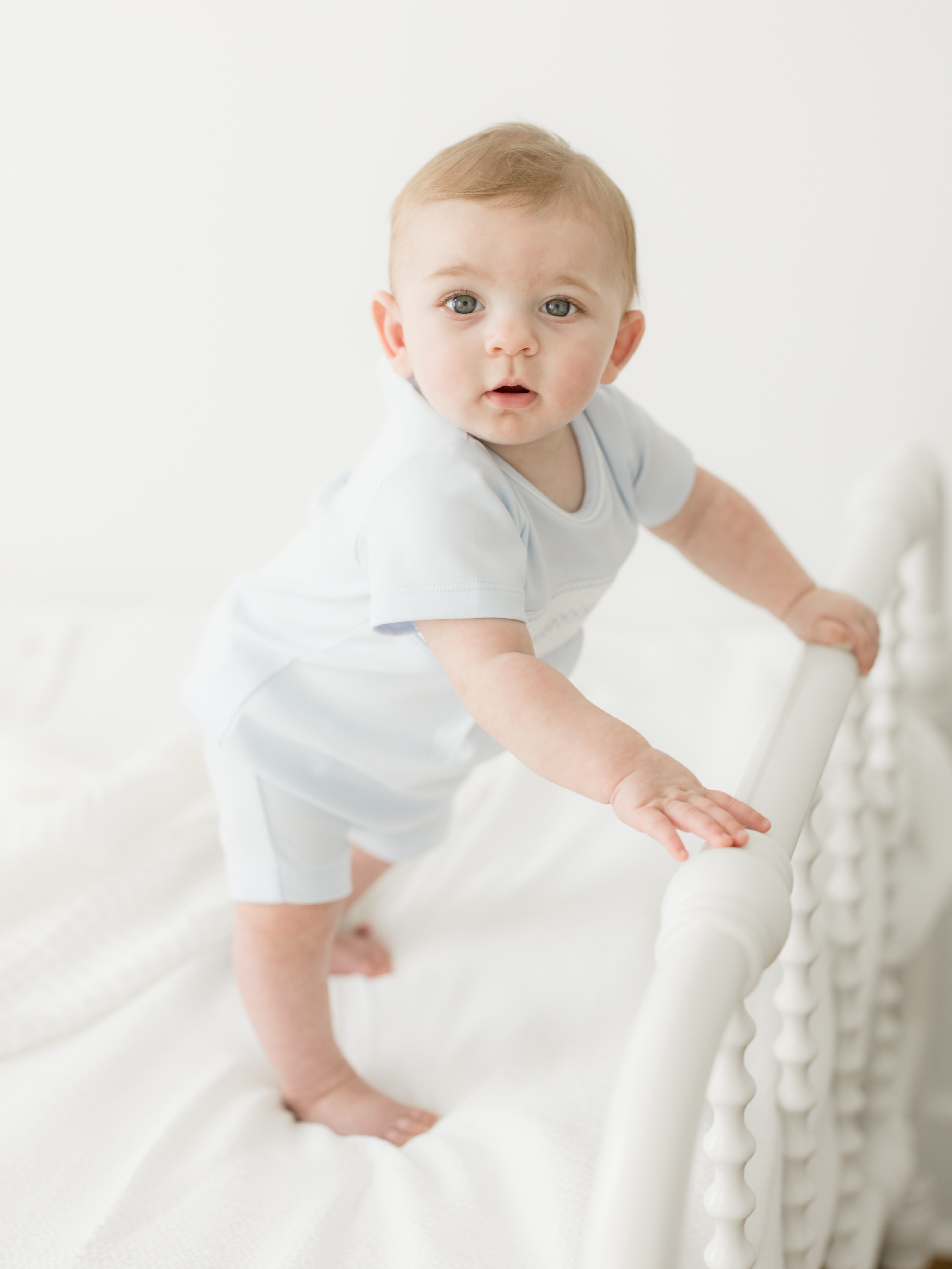 Feltman Brothers Blue Boy Smocked Argyle Shortall