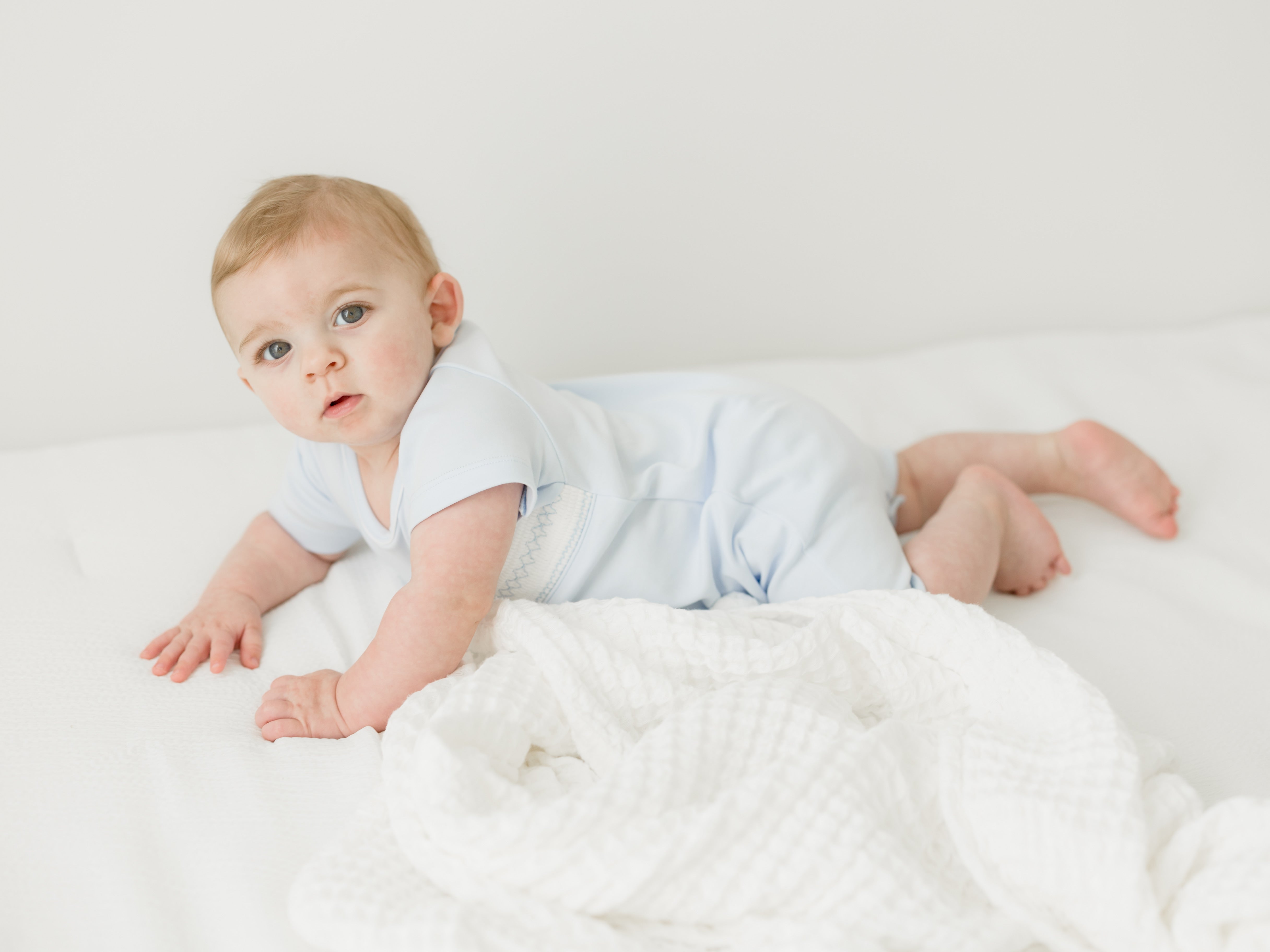 Feltman Brothers Blue Boy Smocked Argyle Shortall