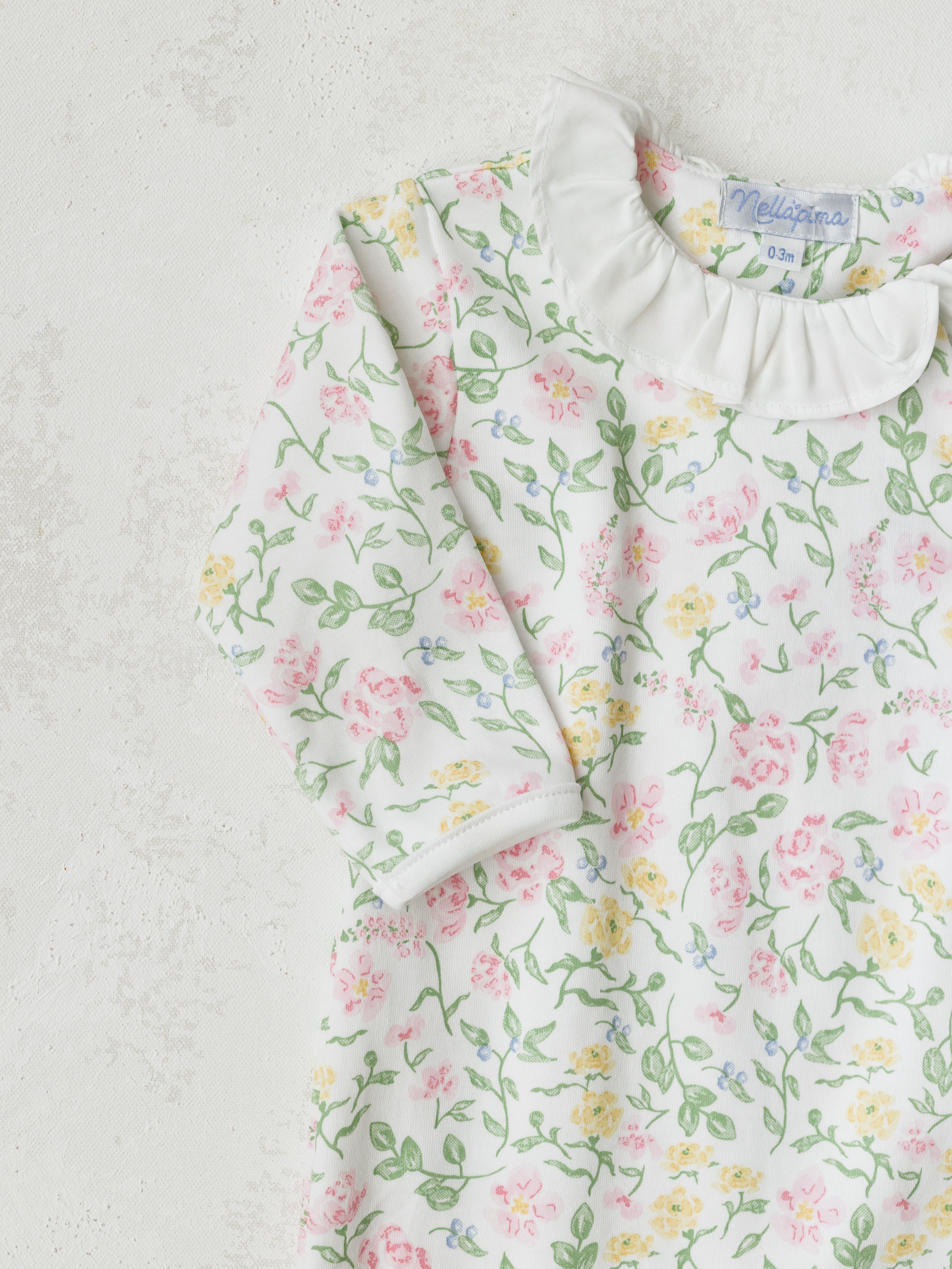 Nella Pima Berry Wildflowers Crossover Footie