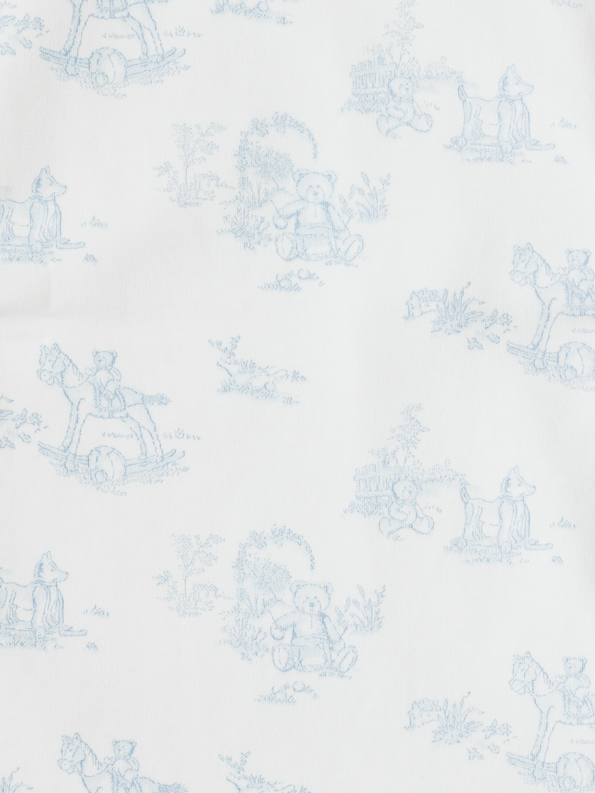 Nella Pima Blue Toile Burp Cloth