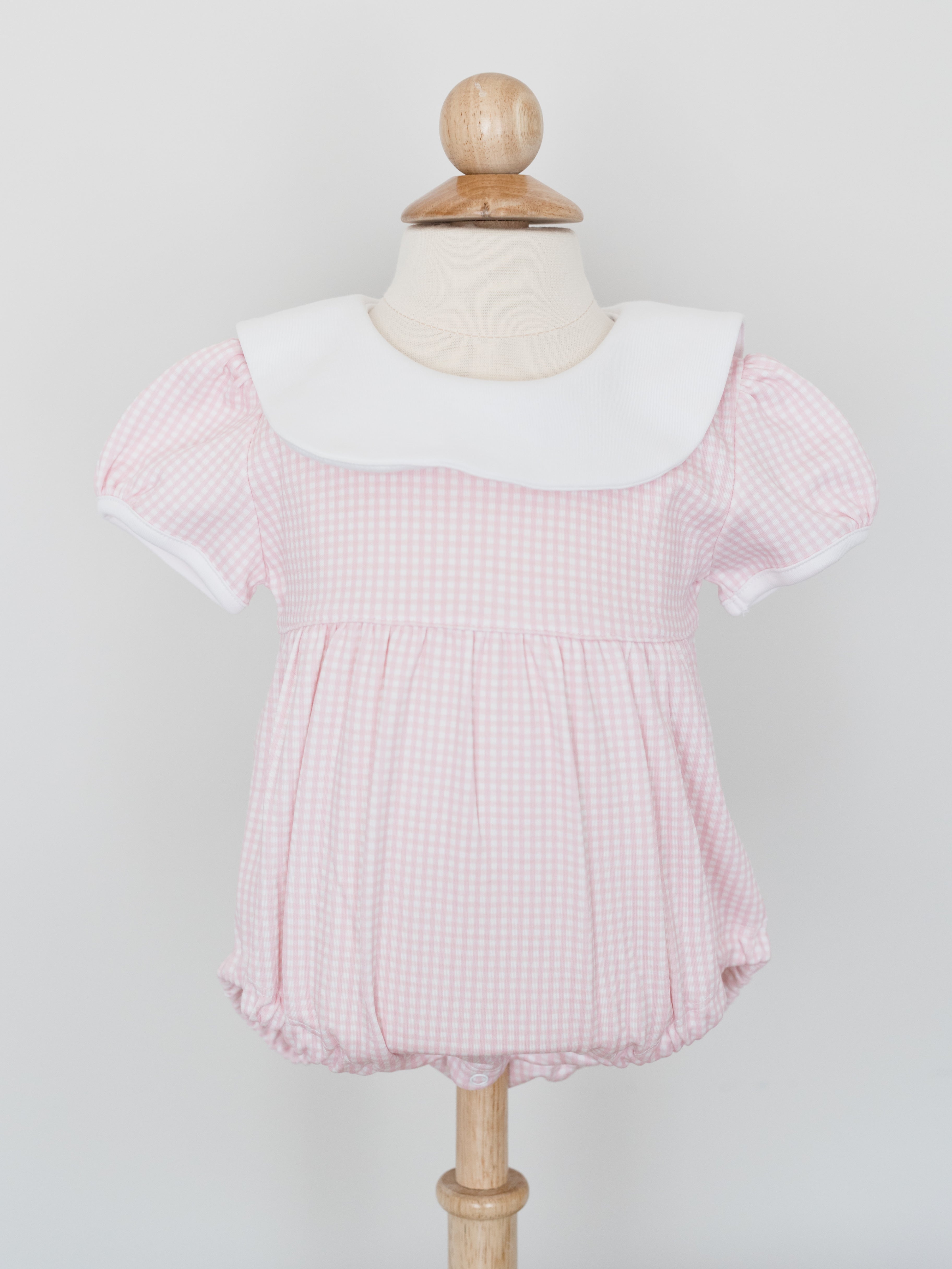 Nella Pima Pink Gingham Bubble