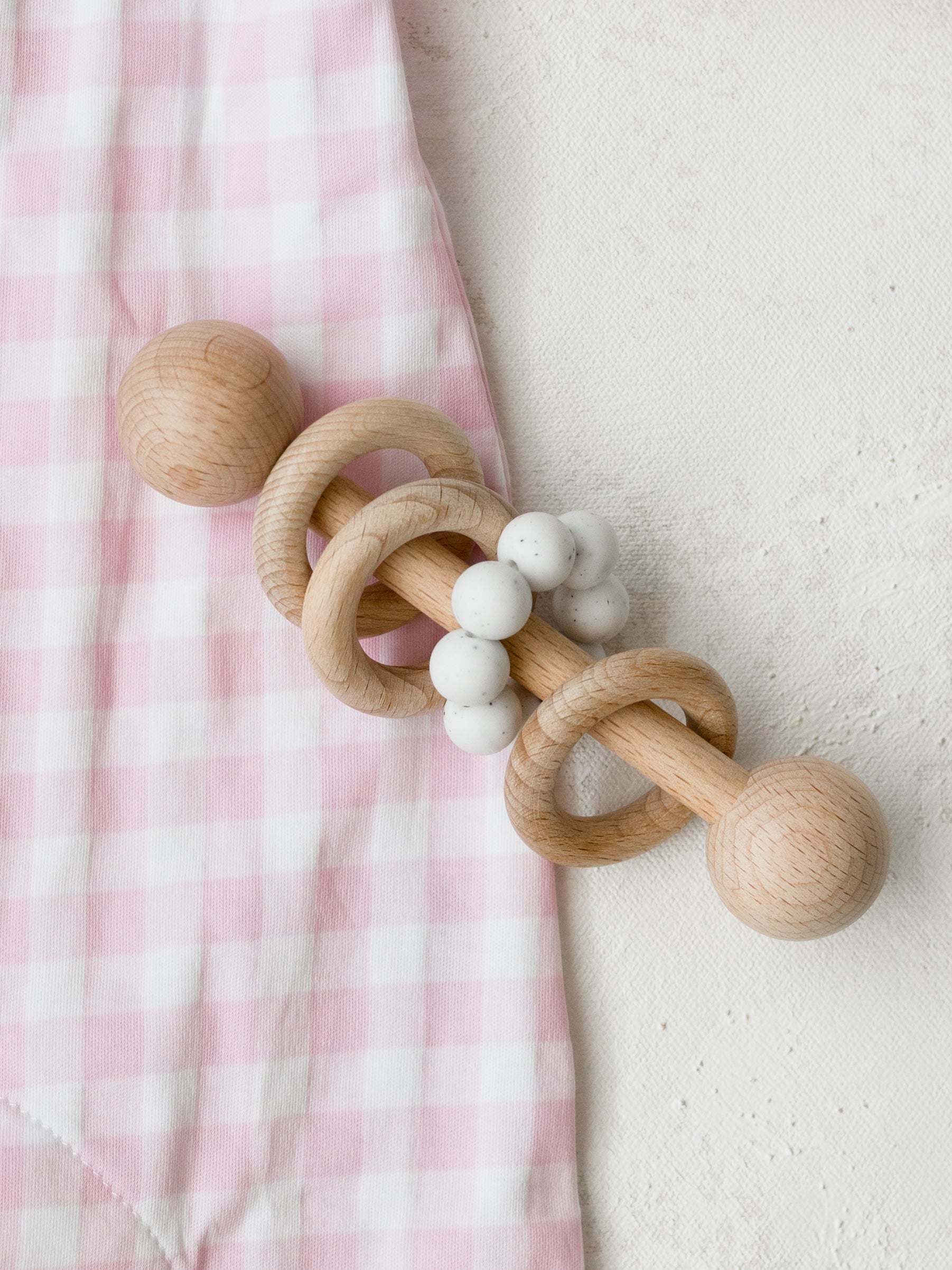 Silicone Wood Toys / Teething Rattle
