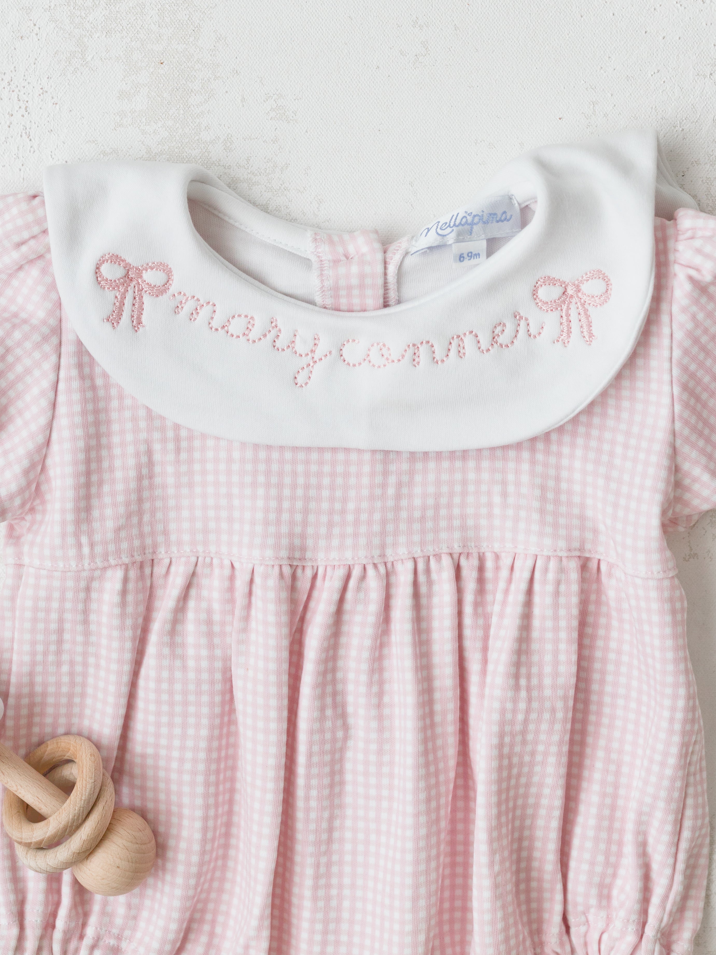 Nella Pima Pink Gingham Bubble