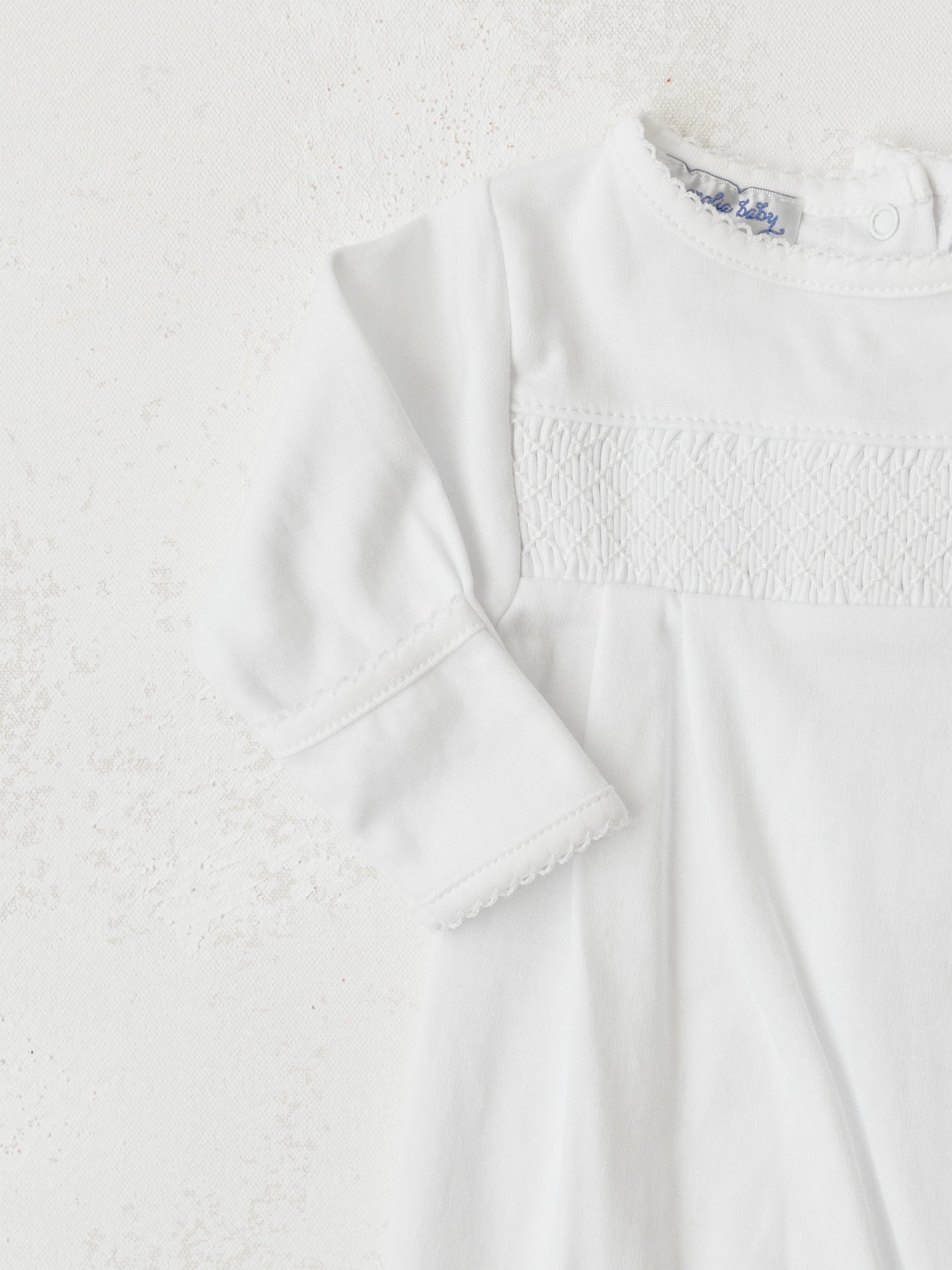 Magnolia Baby White Smocked Footie