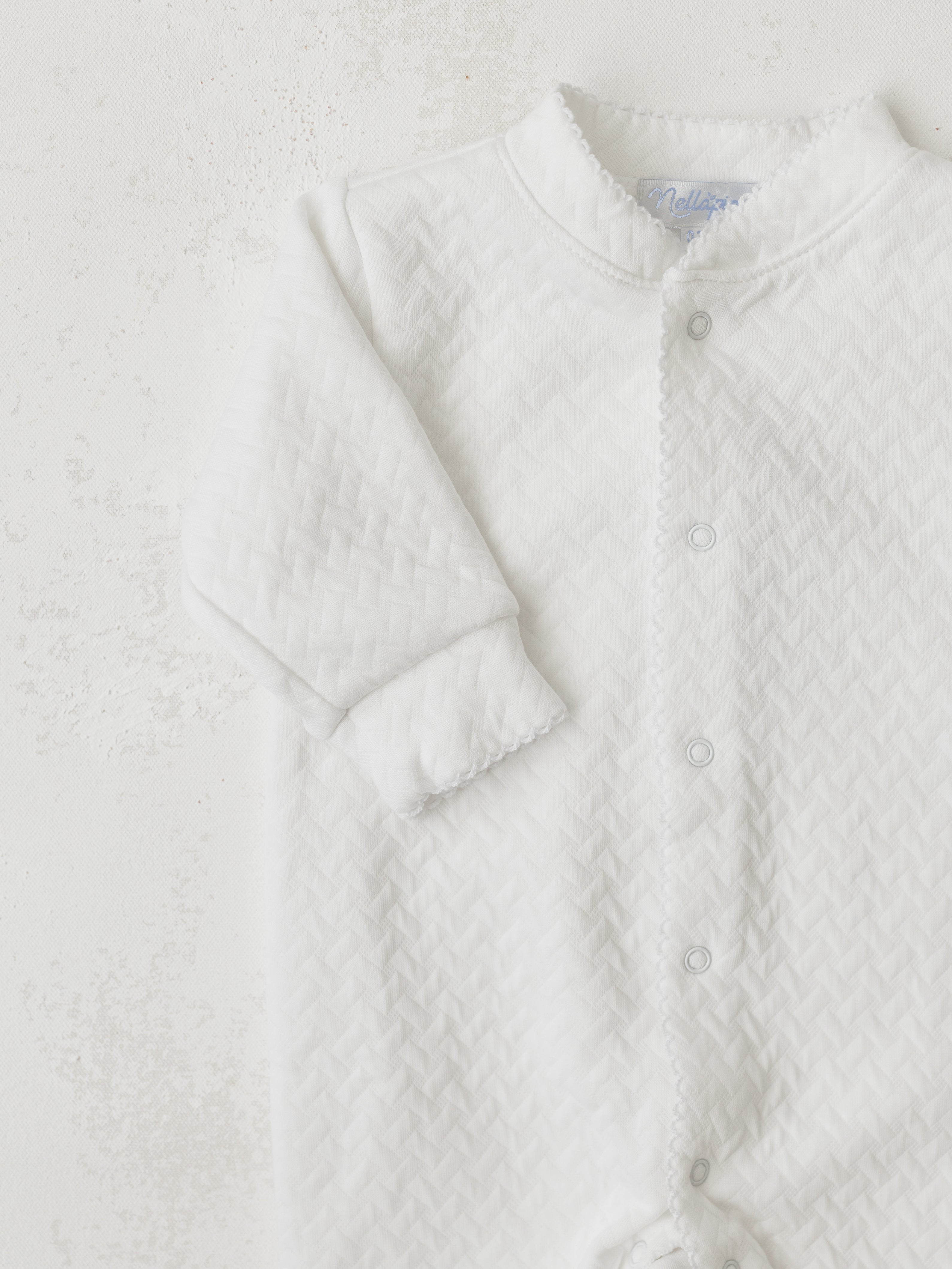 Nella Pima Basket Weave Baby Footie