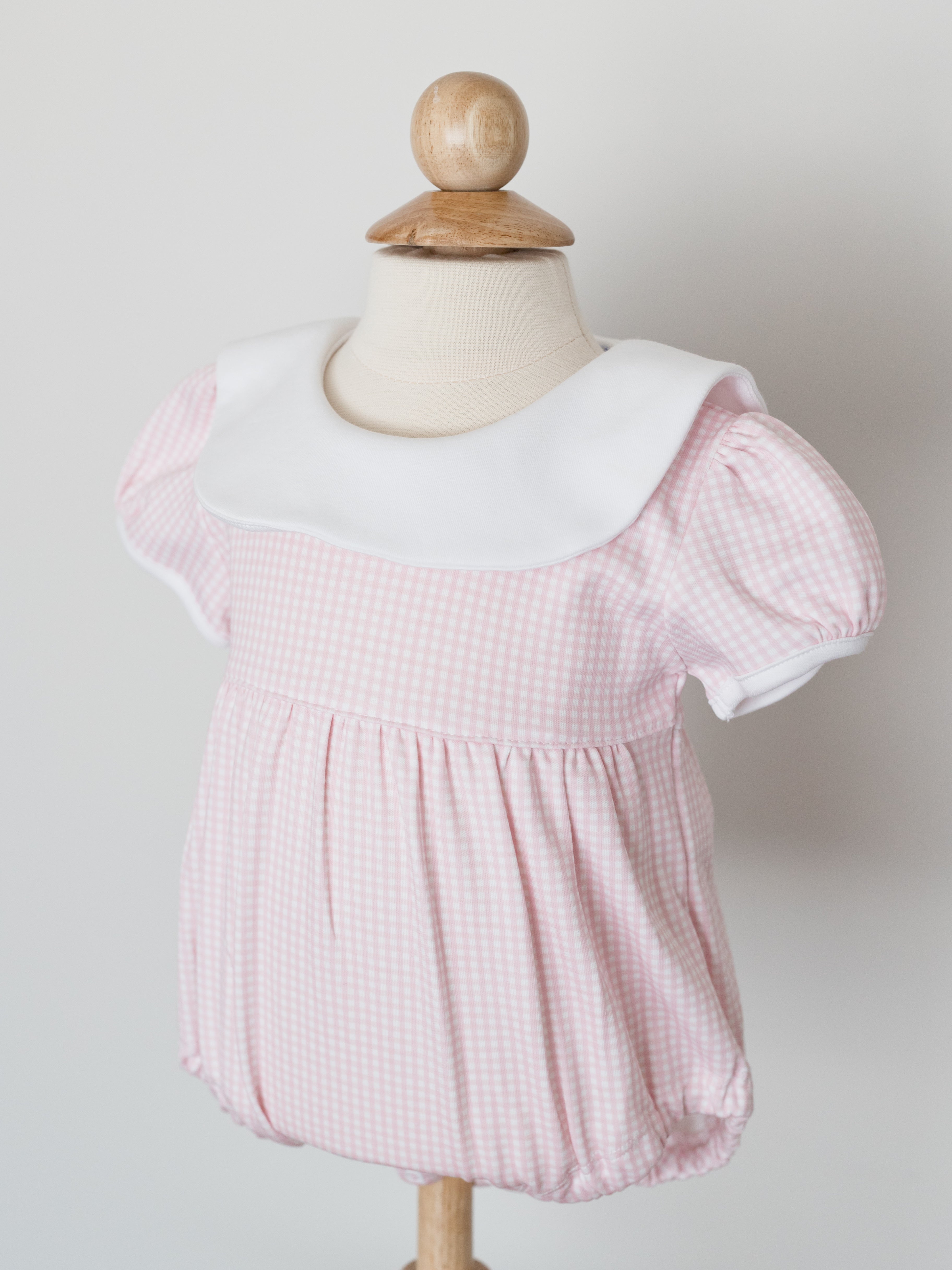 Nella Pima Pink Gingham Bubble