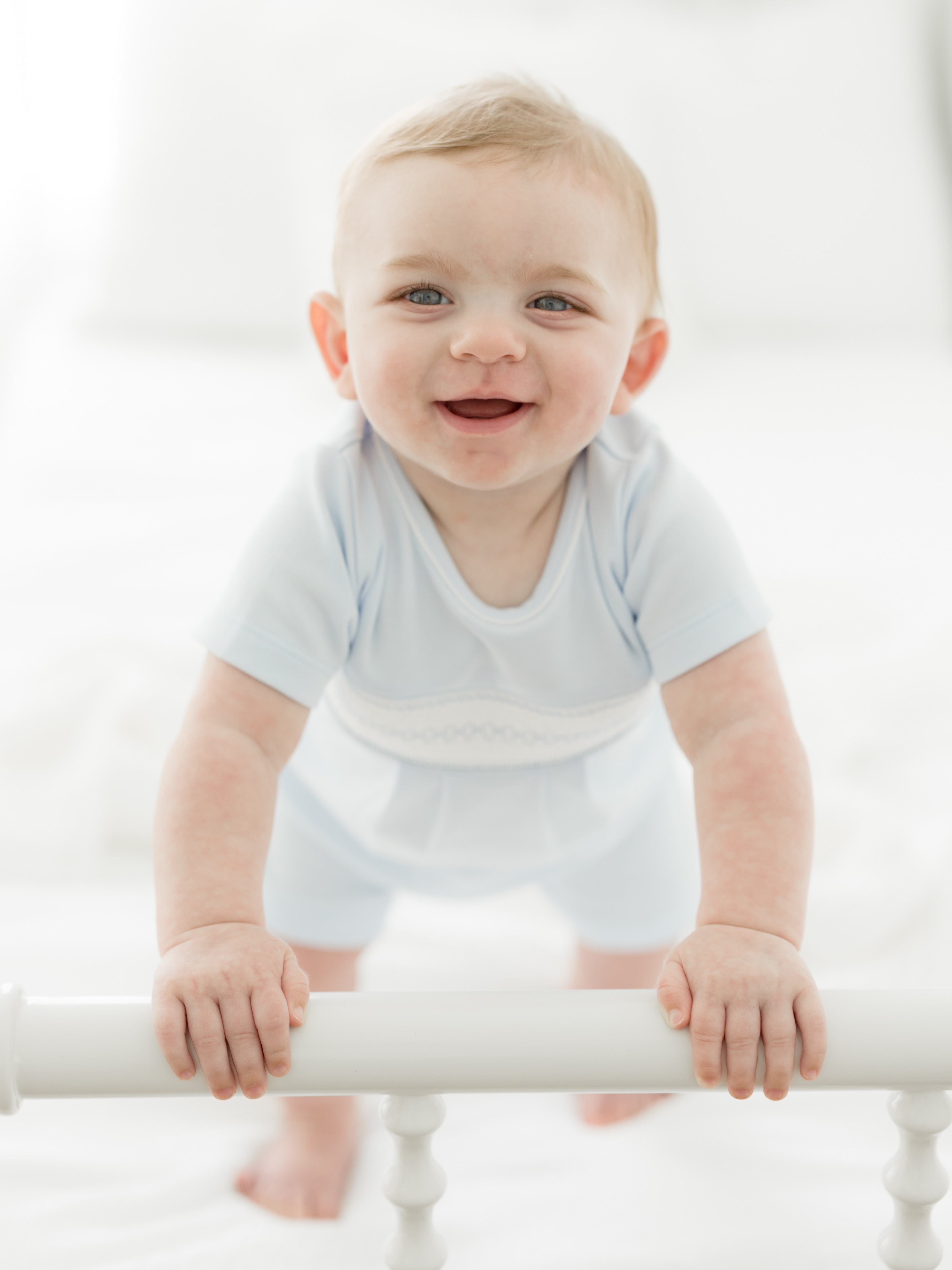 Feltman Brothers Blue Boy Smocked Argyle Shortall