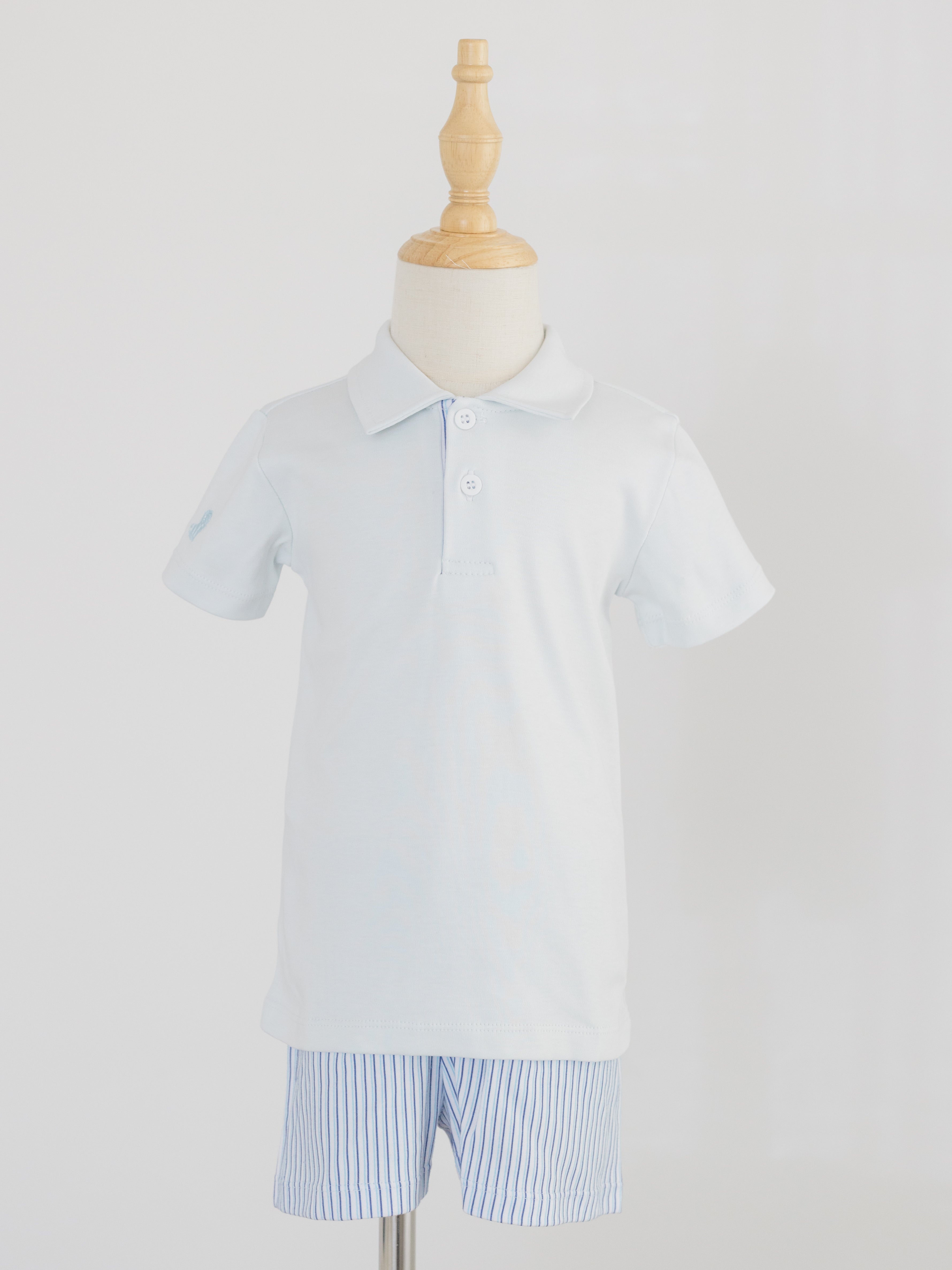 Parker Short Set - Blue/Blue Pinstripe