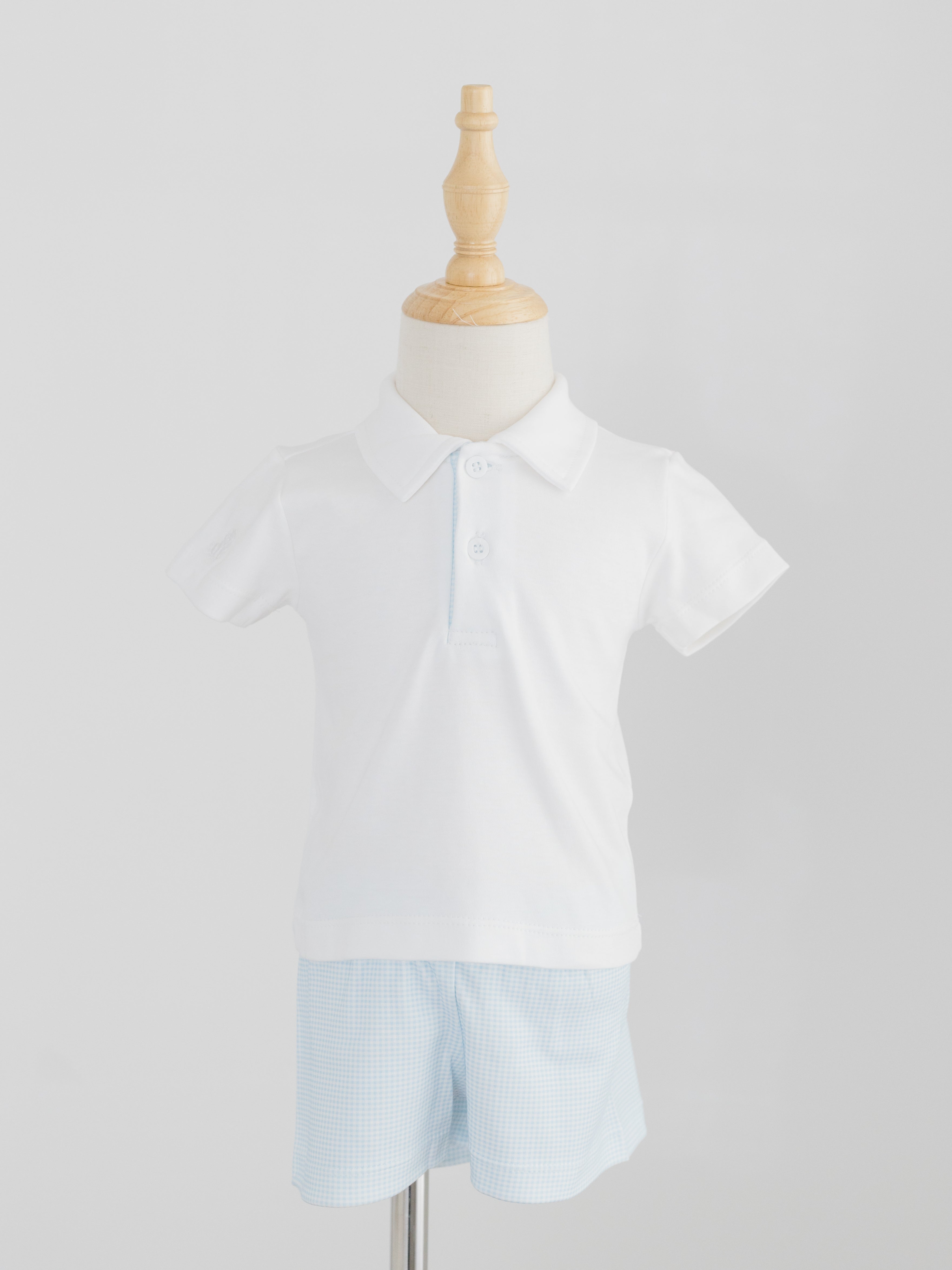 Parker Short Set - Blue Minigingham