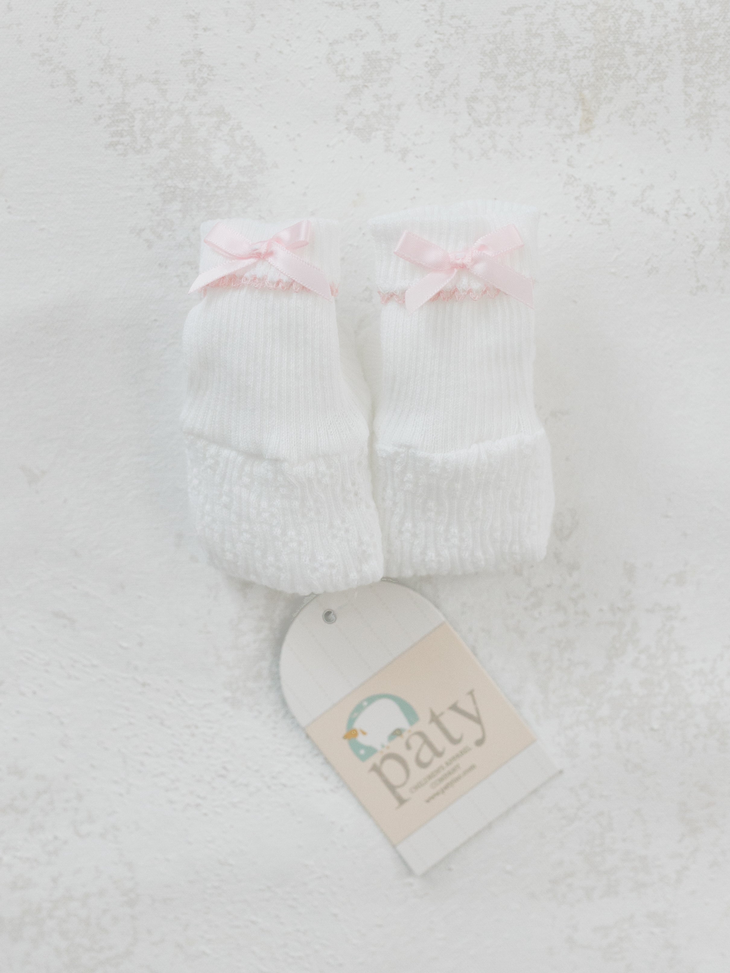 Pink Booties W/ Bow