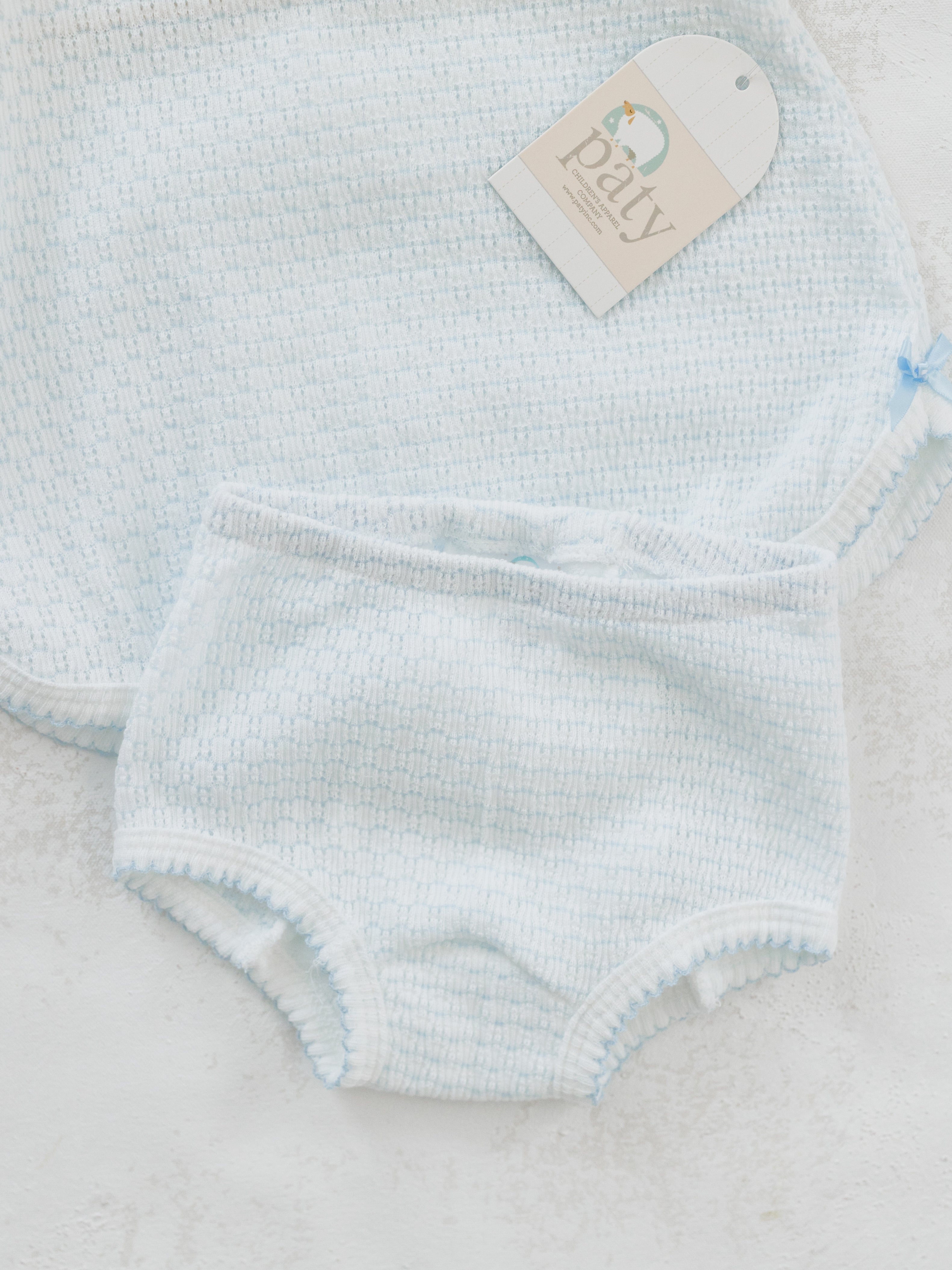 2 PC Sleeveless Diaper Set - Blue
