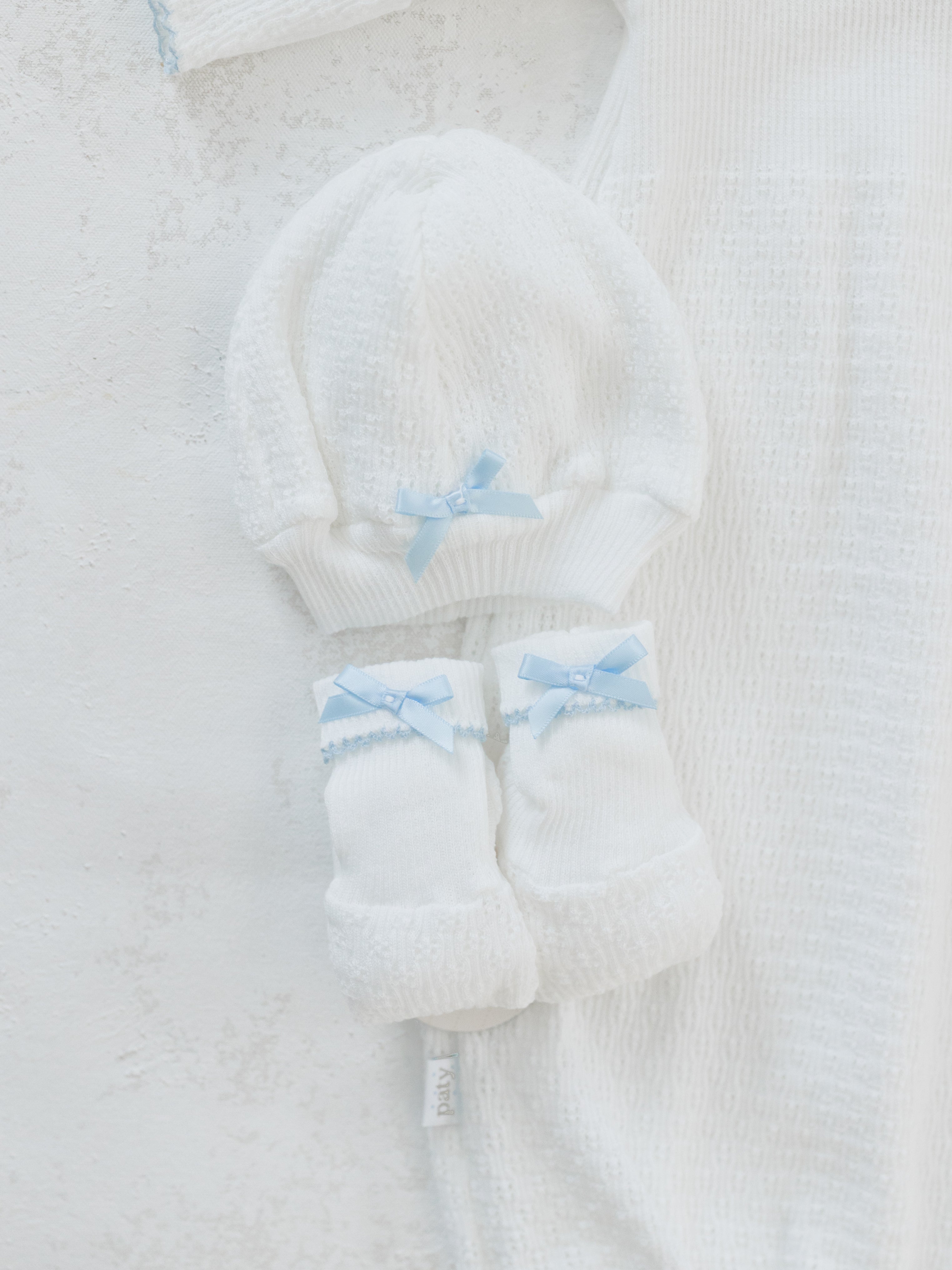 Blue Beanie W/ Bow