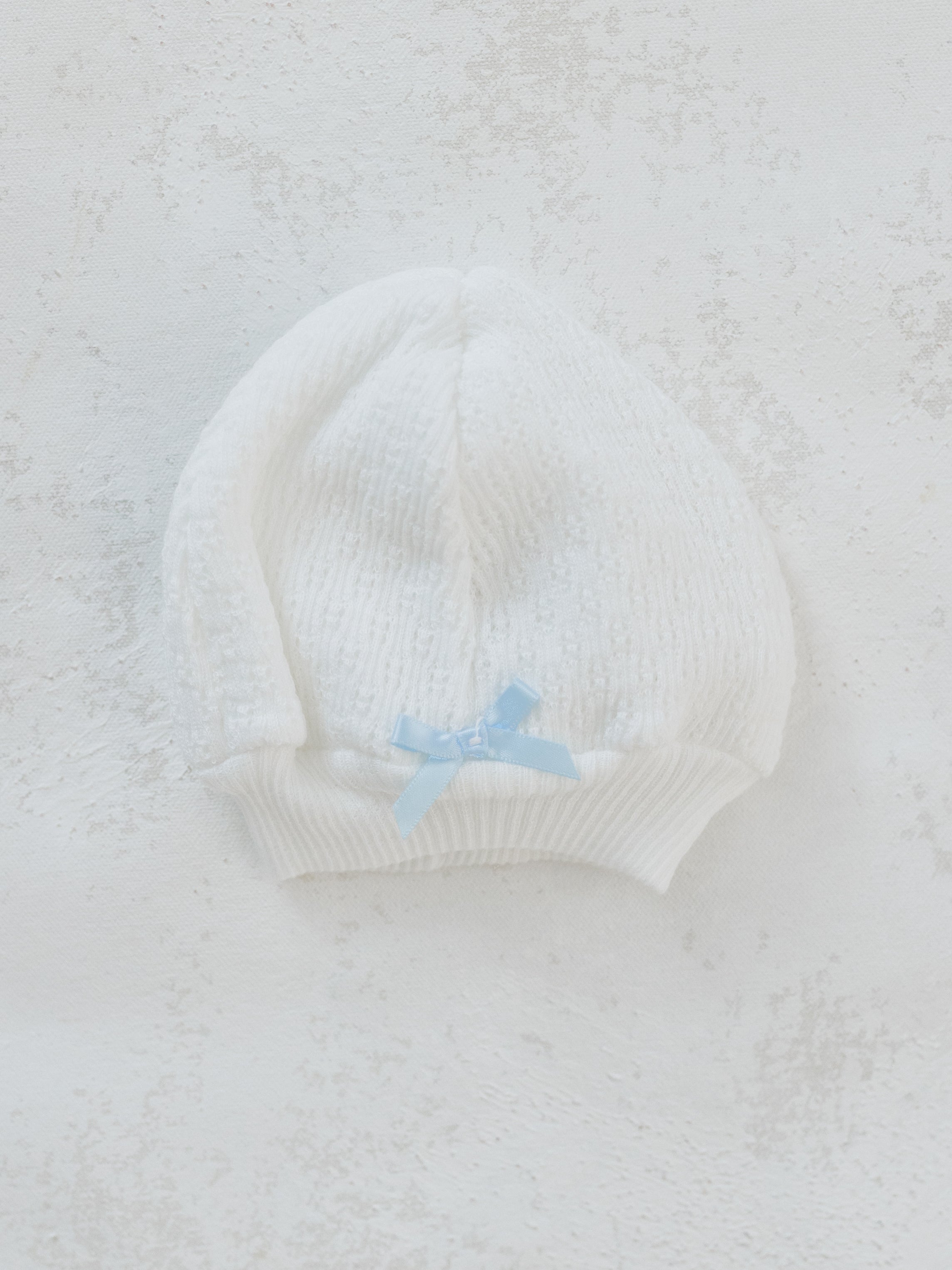 Blue Beanie W/ Bow