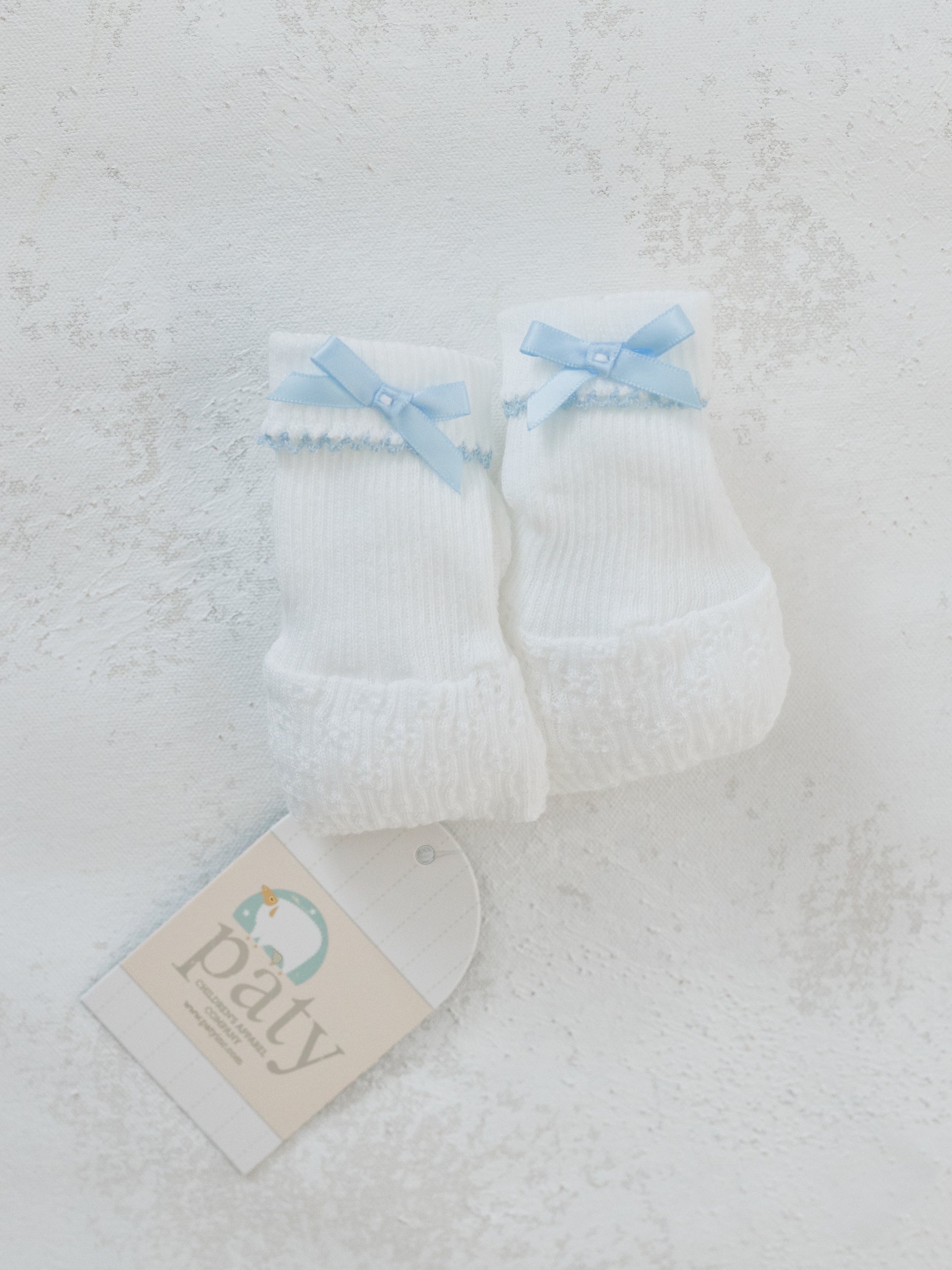 Blue Booties W/ Bow