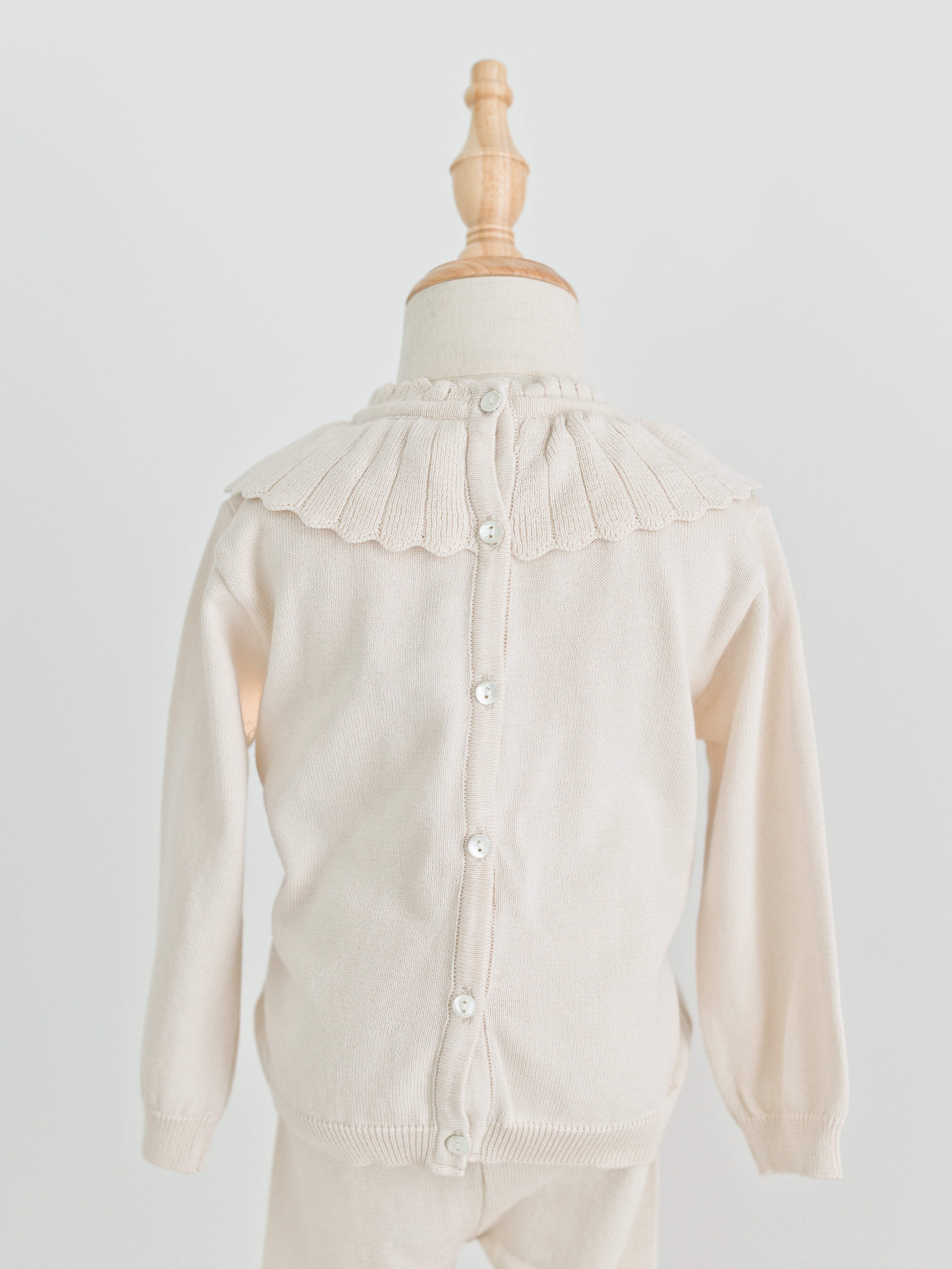 Scalloped Collar Knit Set
