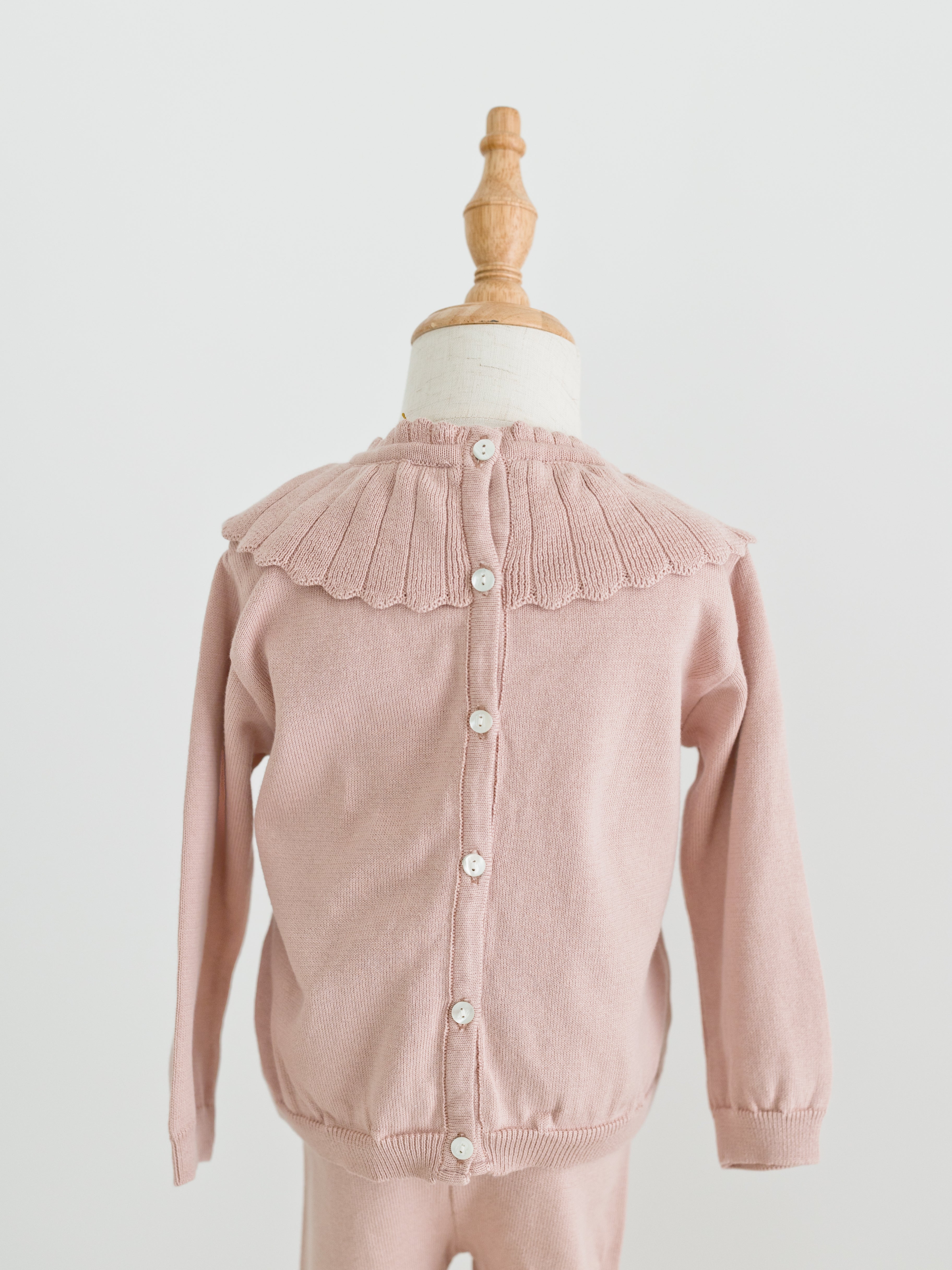 Scalloped Collar Knit Set