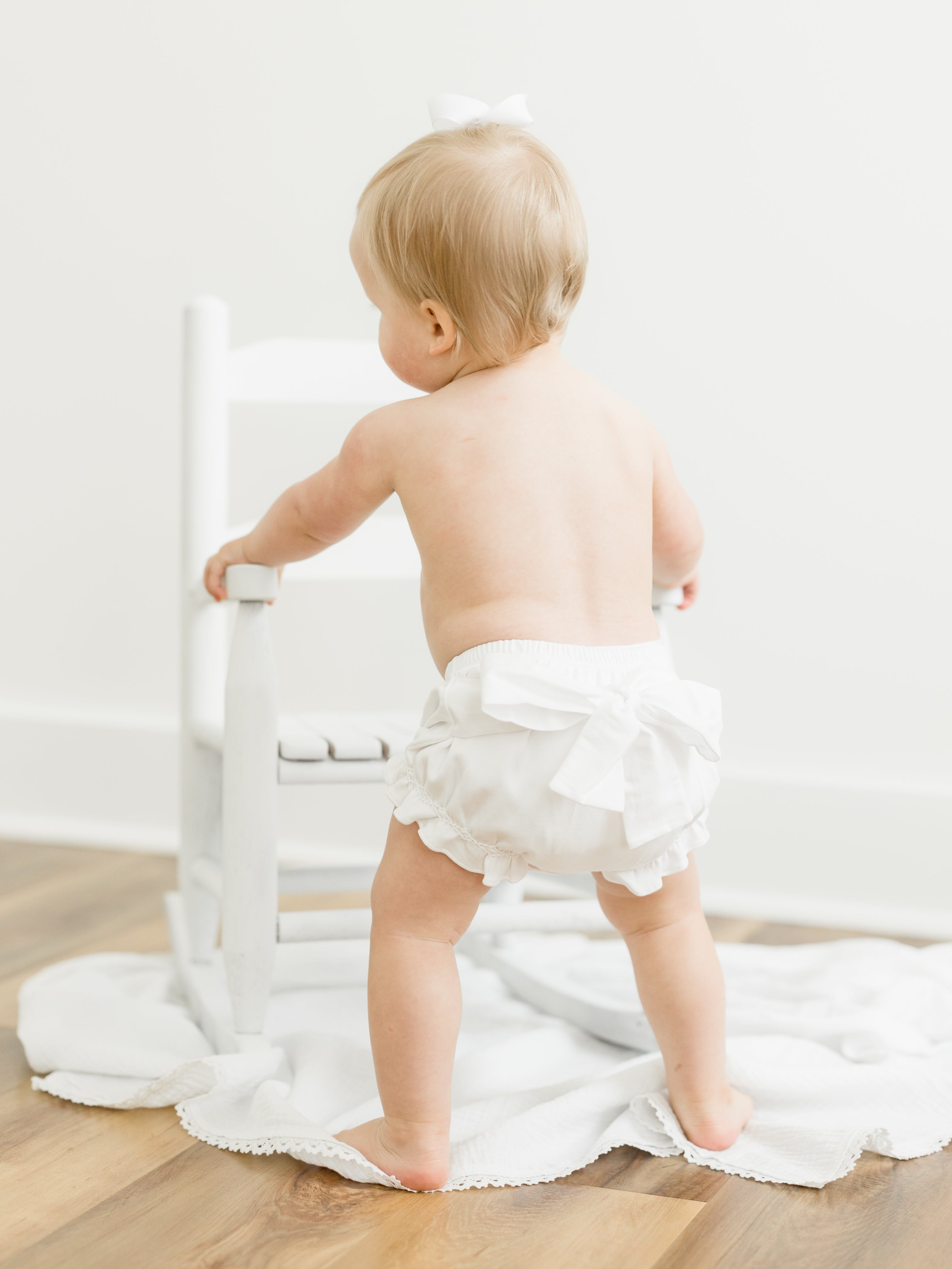 White Baby Bow Bloomers