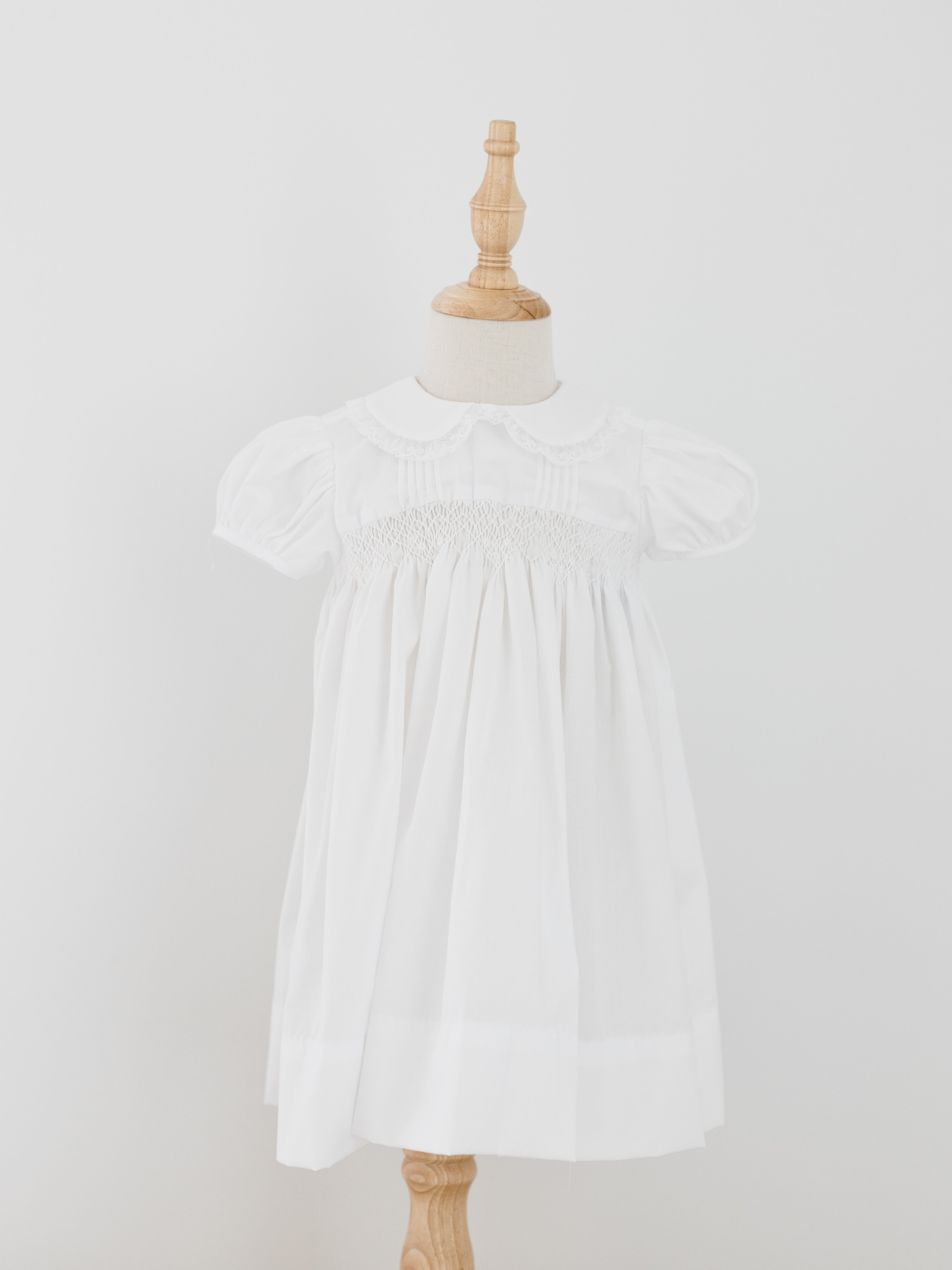 Finley Dress - All White Smocked