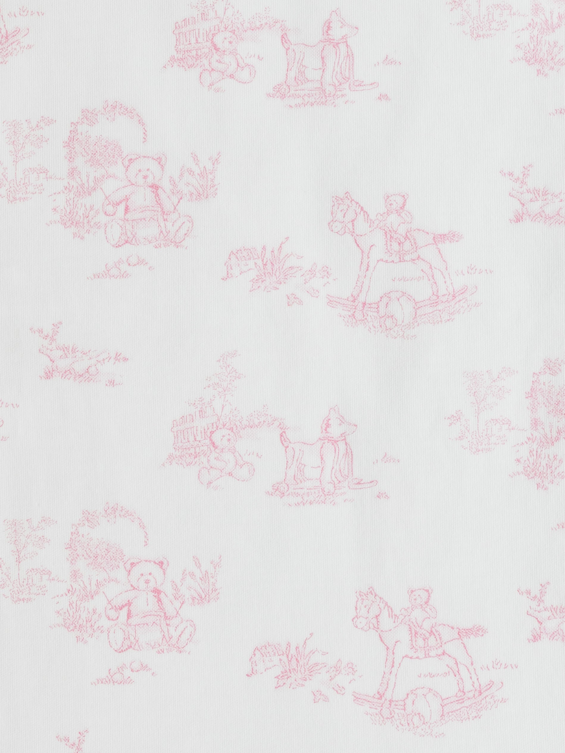 Nella Pima Pink Toile Burp Cloth
